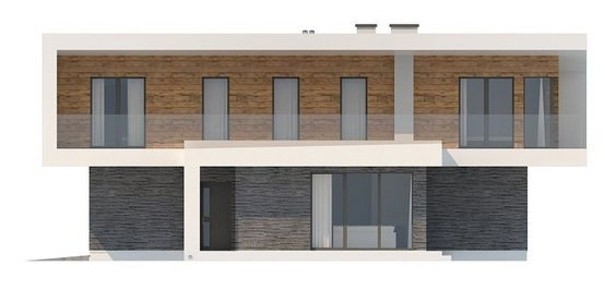 Visualization gallery - Original T-shaped house in a modern style