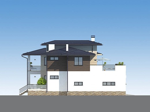 Visualization gallery - Architectural project of a two-story modern holiday home