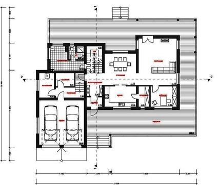 Visualization gallery - Architectural project of a two-story modern holiday home