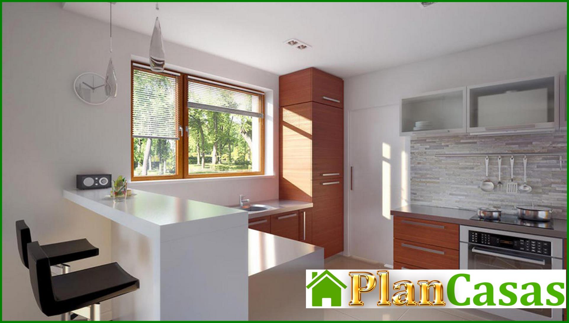 Visualization gallery - Design of a one-storey 3-bedroom cottage for a narrow plot