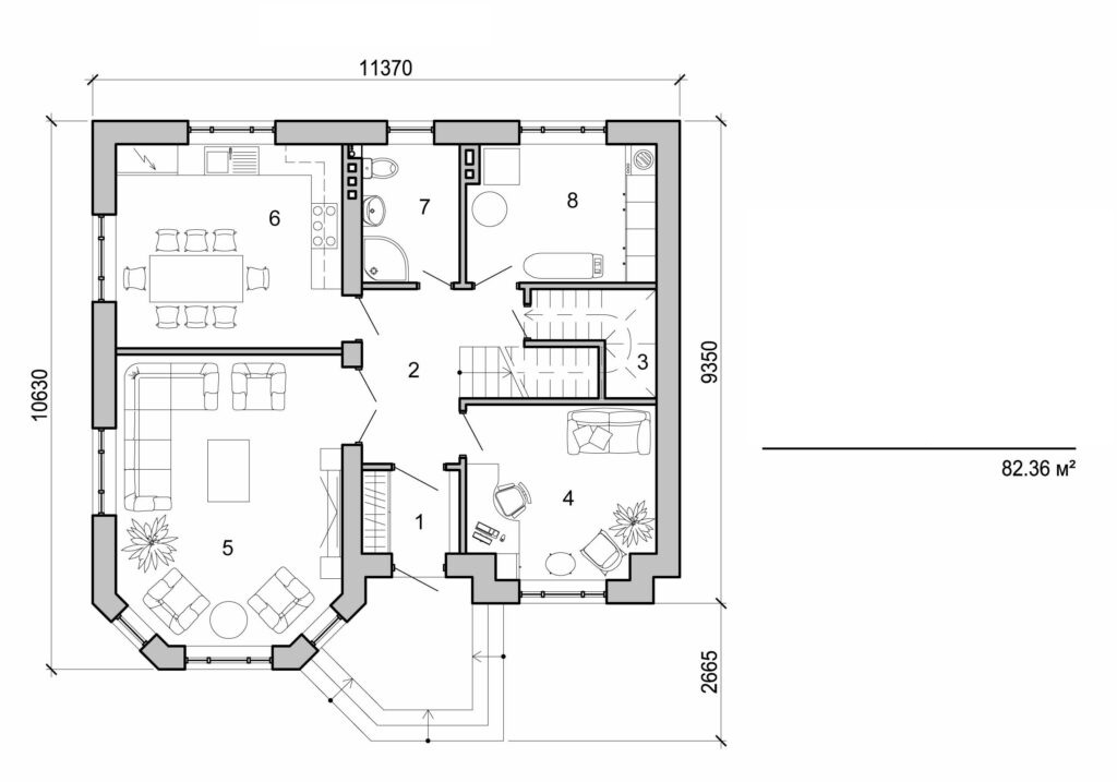 Visualization gallery - Two storey cottage