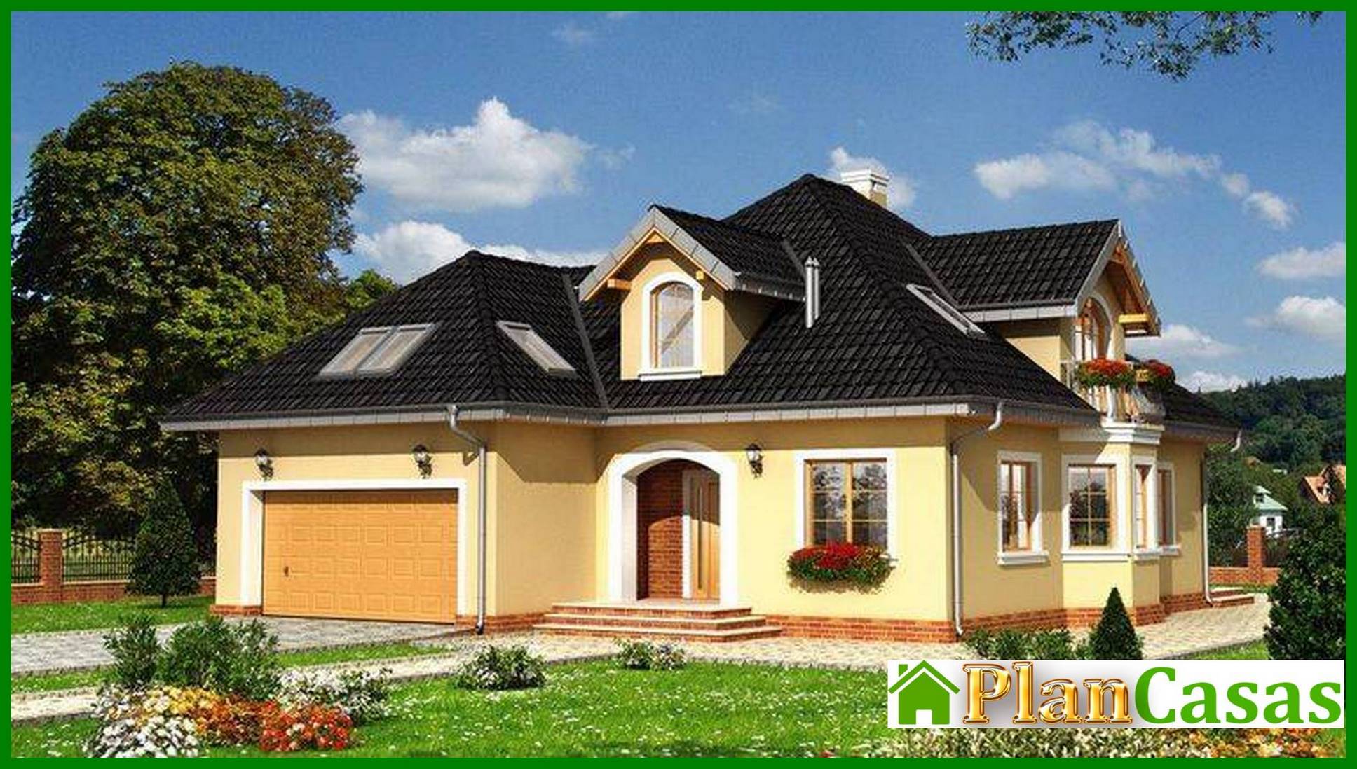 Beautiful house with attic house plan