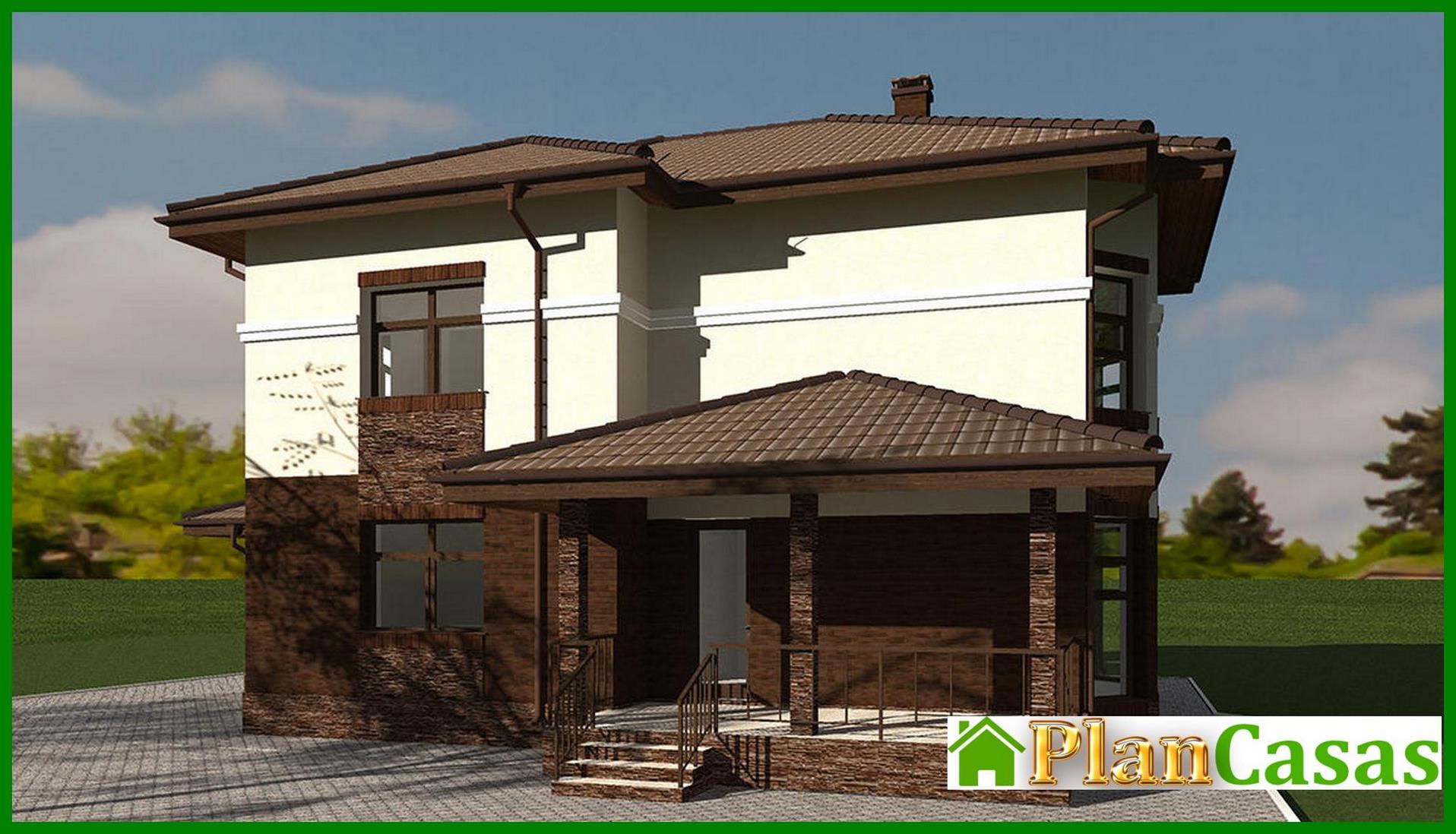 Visualization gallery - Project of the original two-story house with bay windows