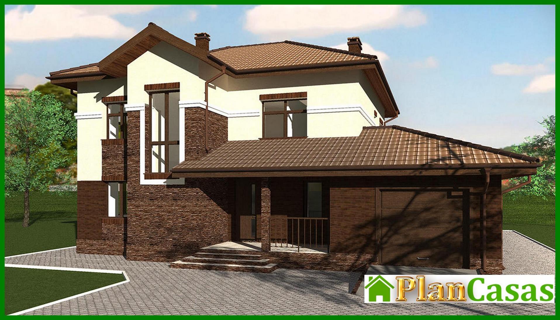 Visualization gallery - Project of the original two-story house with bay windows