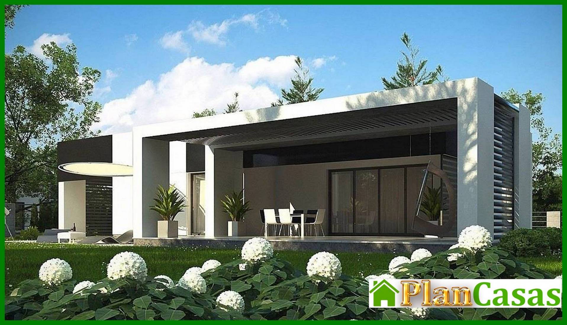 Visualization gallery - One-story project for a narrow site