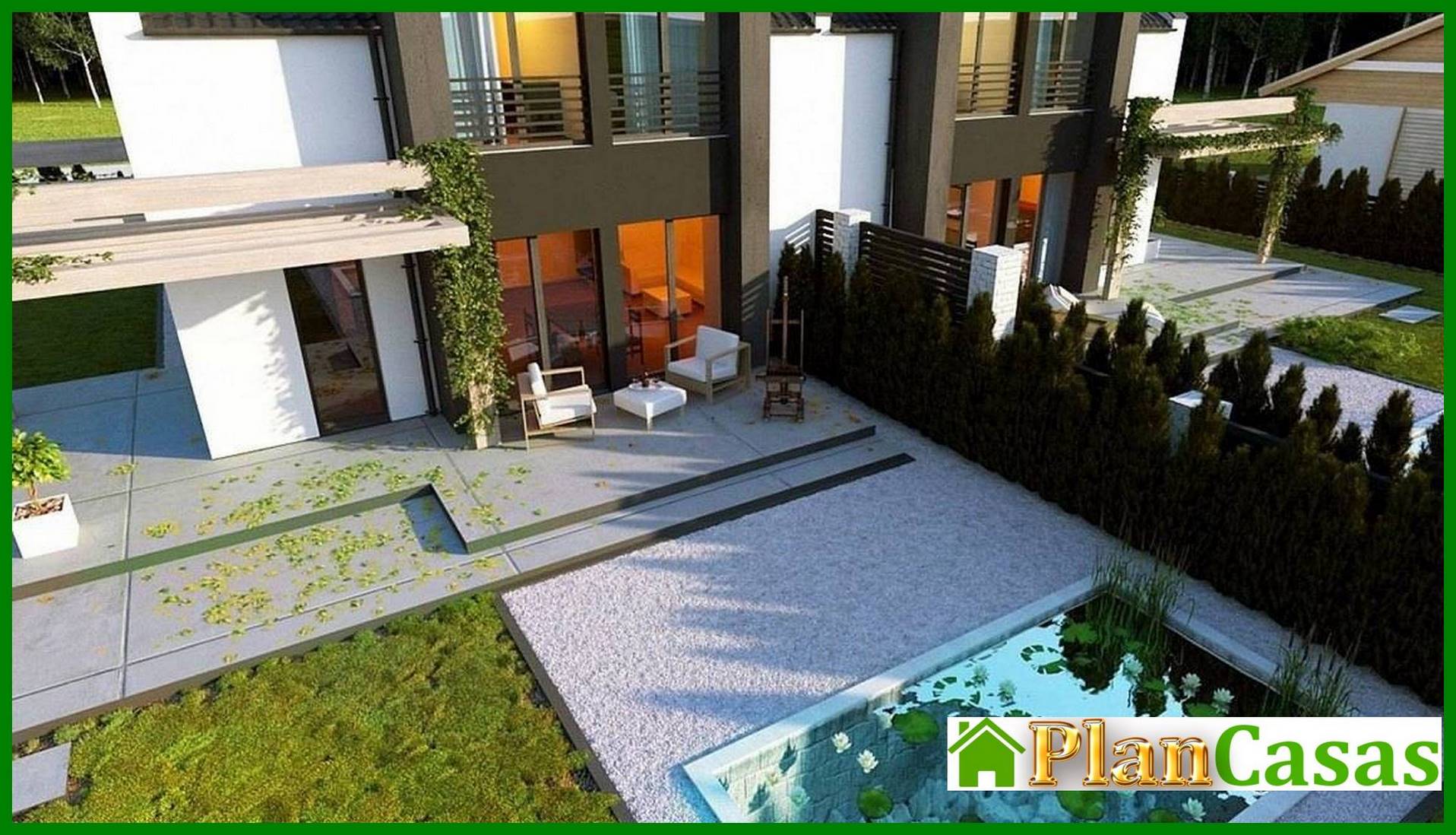 Visualization gallery - Cottage with elements of cubism in architecture