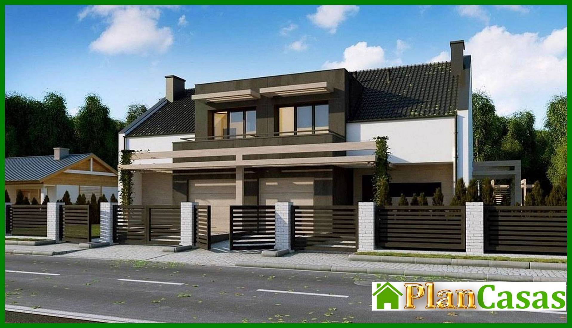 Visualization gallery - Cottage with elements of cubism in architecture