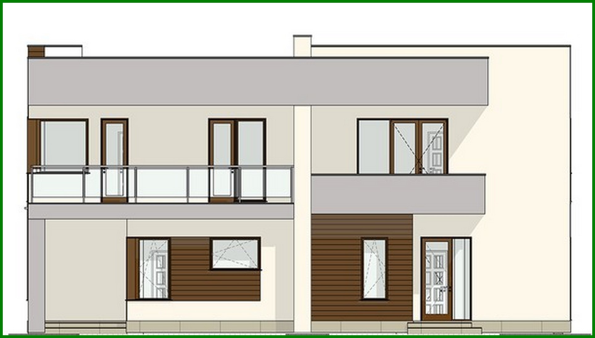 Visualization gallery - The project of a two-story residential building for two families