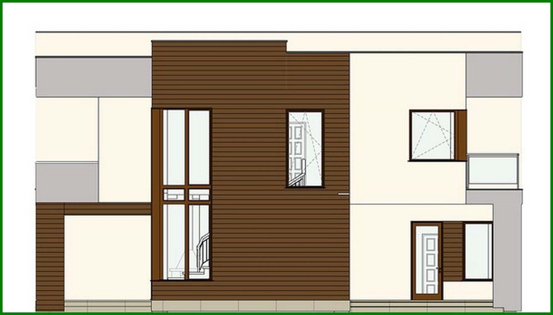 Visualization gallery - The project of a two-story residential building for two families