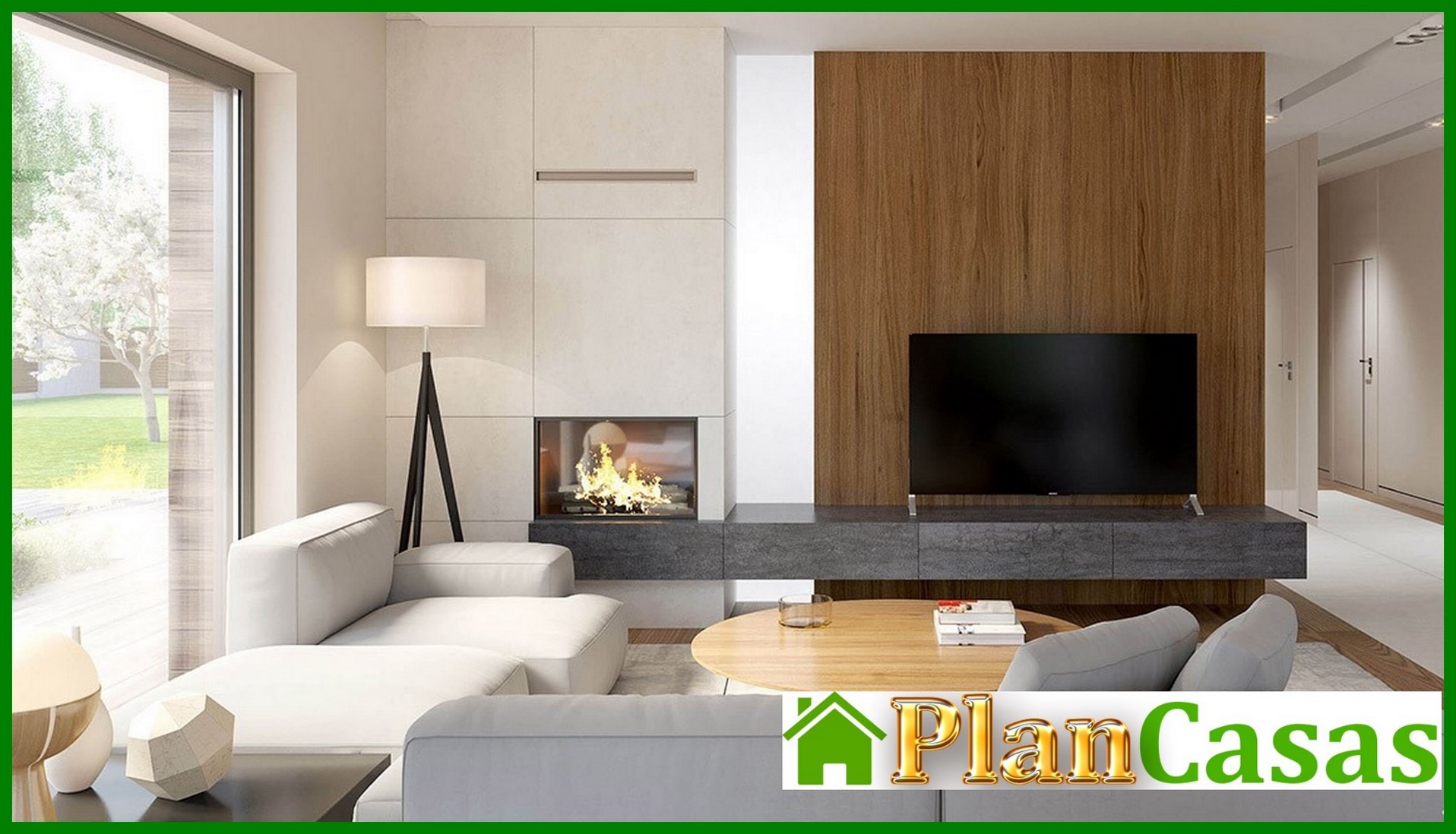 Visualization gallery - Modern one-story mansion with a garage for two cars