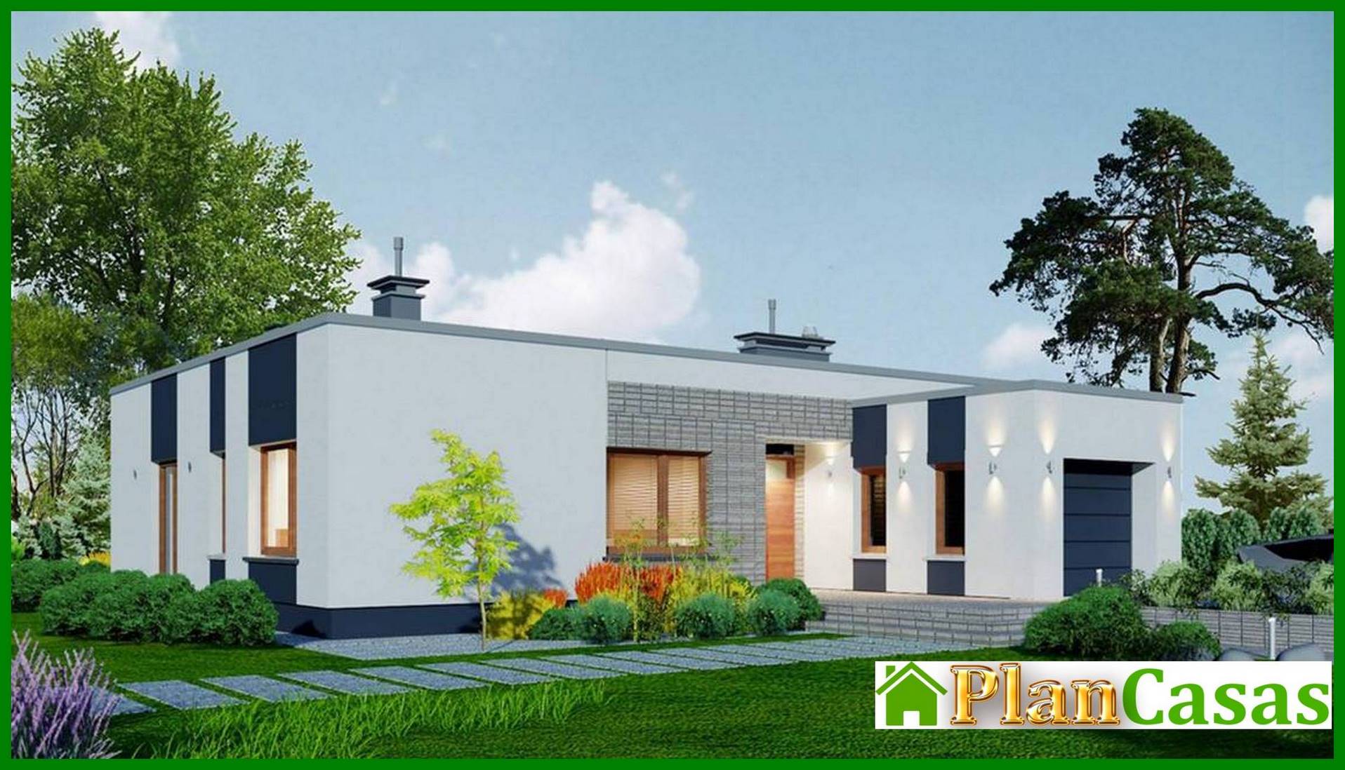 Visualization gallery - One-story apartment building with a spacious living room