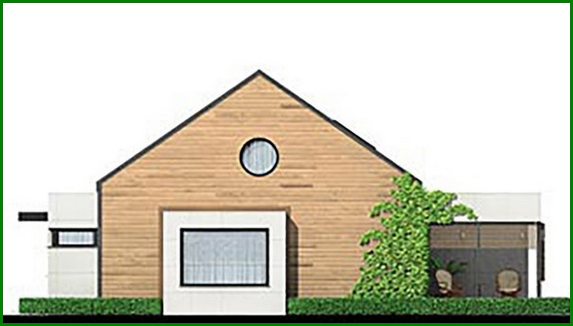 Visualization gallery - Scheme of an attractive residential building with a garage for two cars