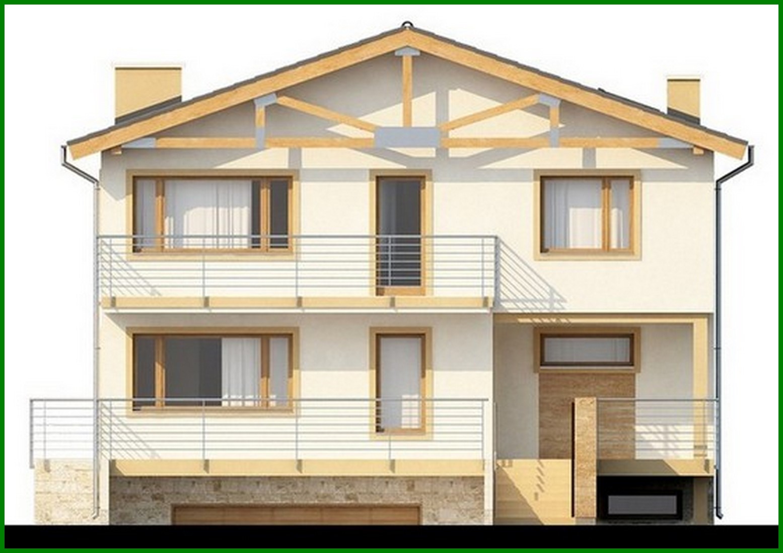 Visualization gallery - The project of a two-story house with a basement