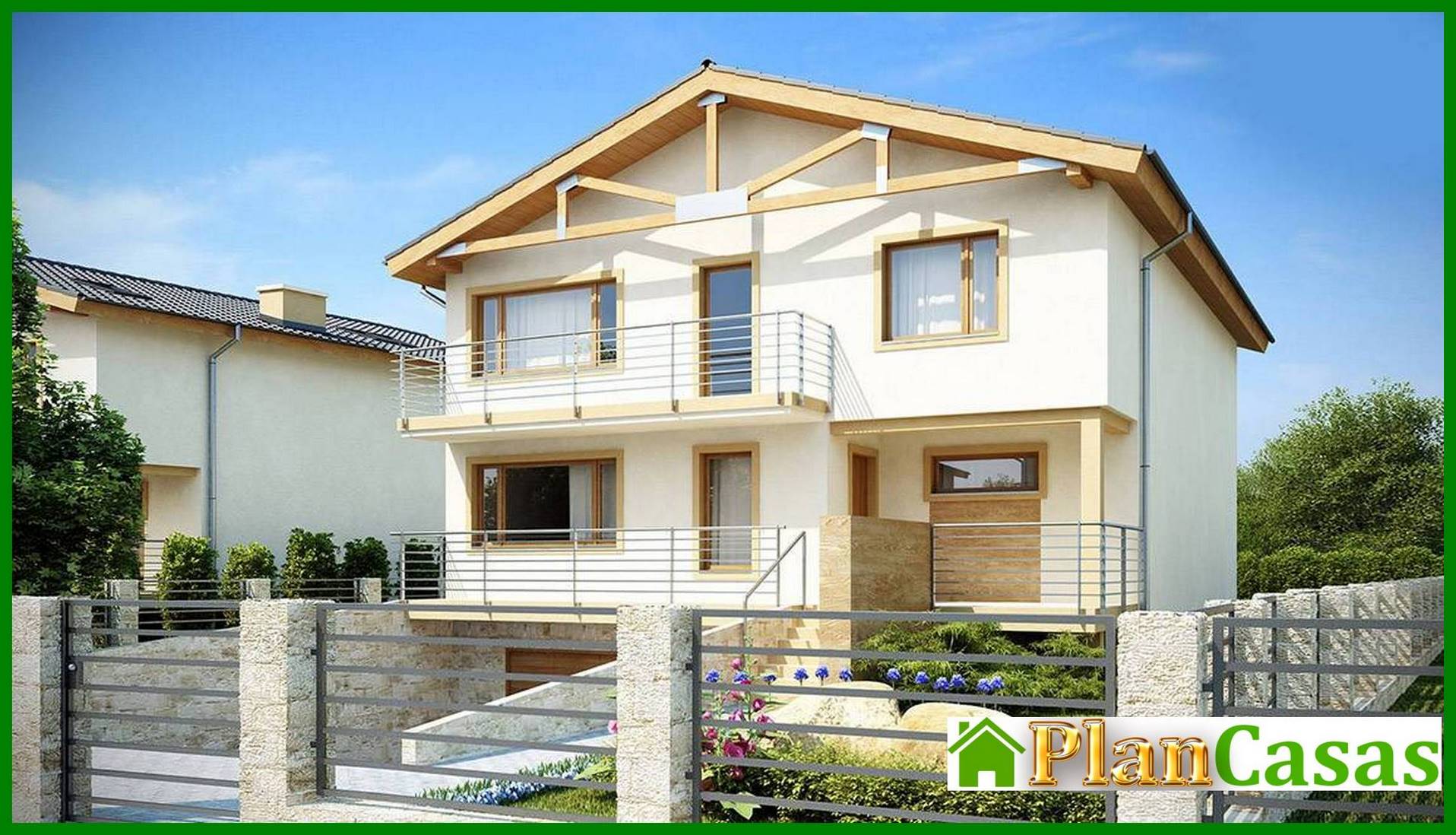 The project of a two-story house with a basement house plan