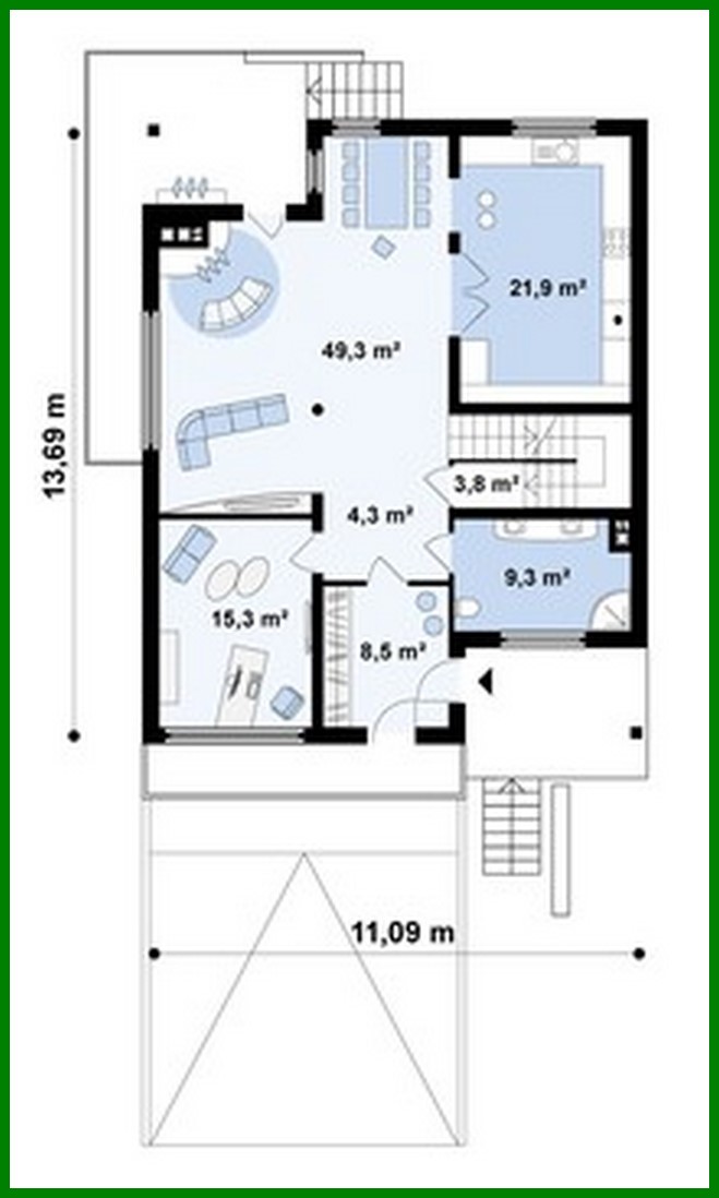 Visualization gallery - The project of a two-story house with a basement