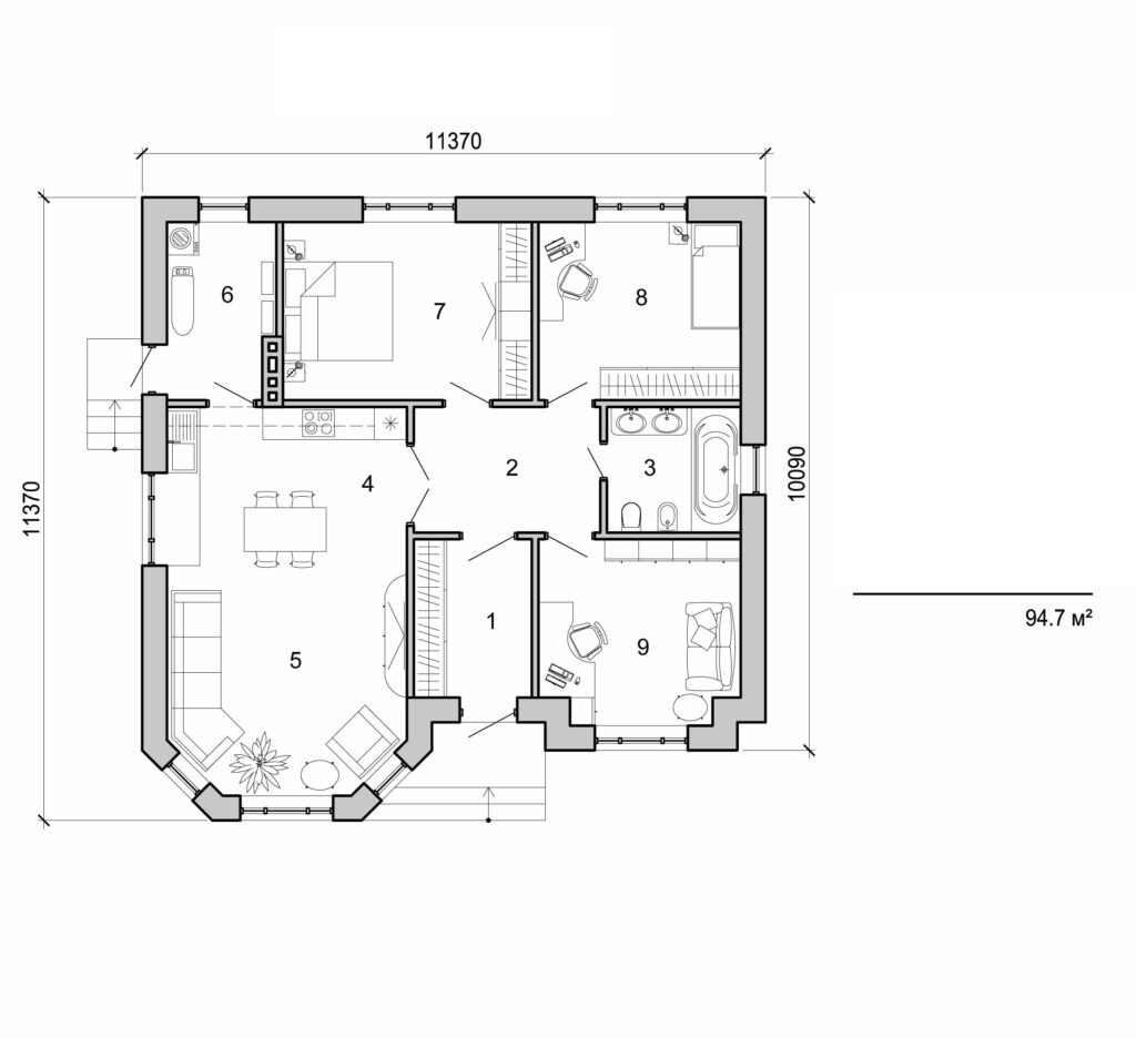 Visualization gallery - One storey home