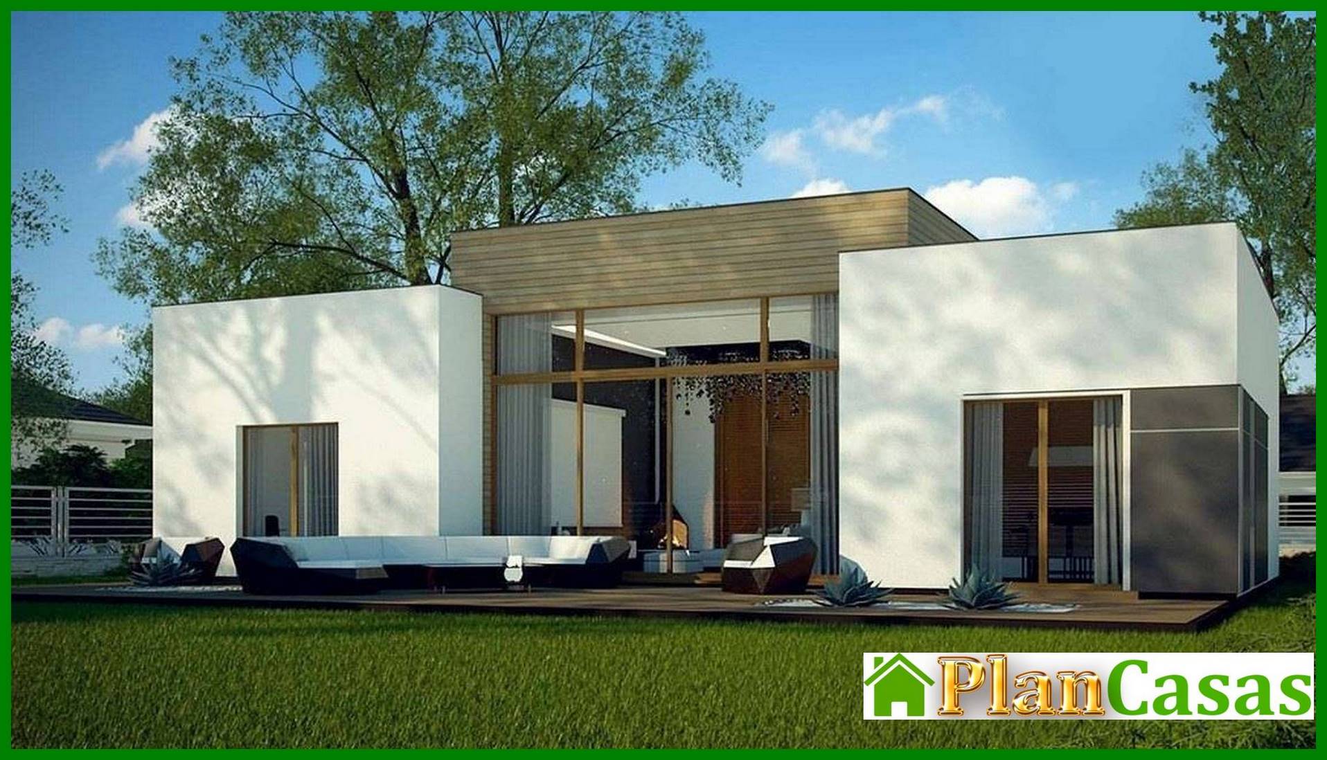 Visualization gallery - Project of a modern house with a spacious living room