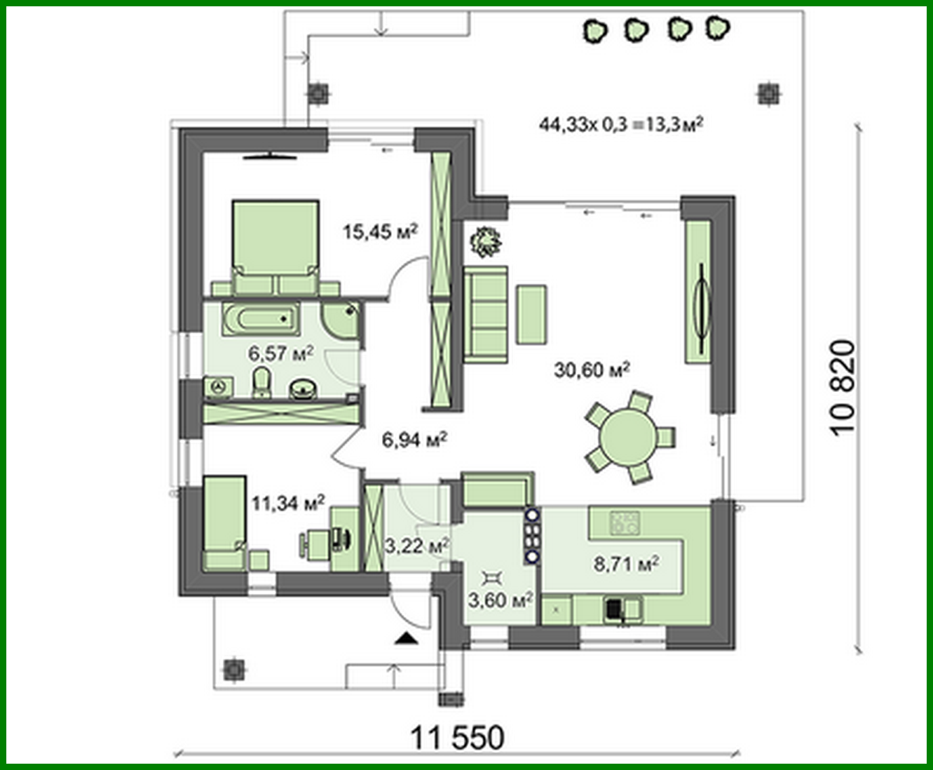 Visualization gallery - Compact Hi-Tech Cottage Project