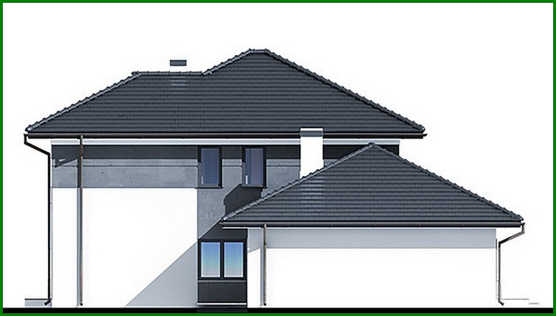 Visualization gallery - Stylish modern mansion with a beautiful balcony