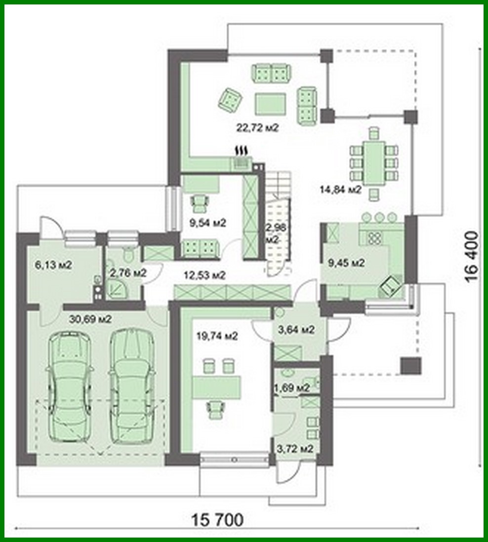 Visualization gallery - Stylish modern mansion with a beautiful balcony