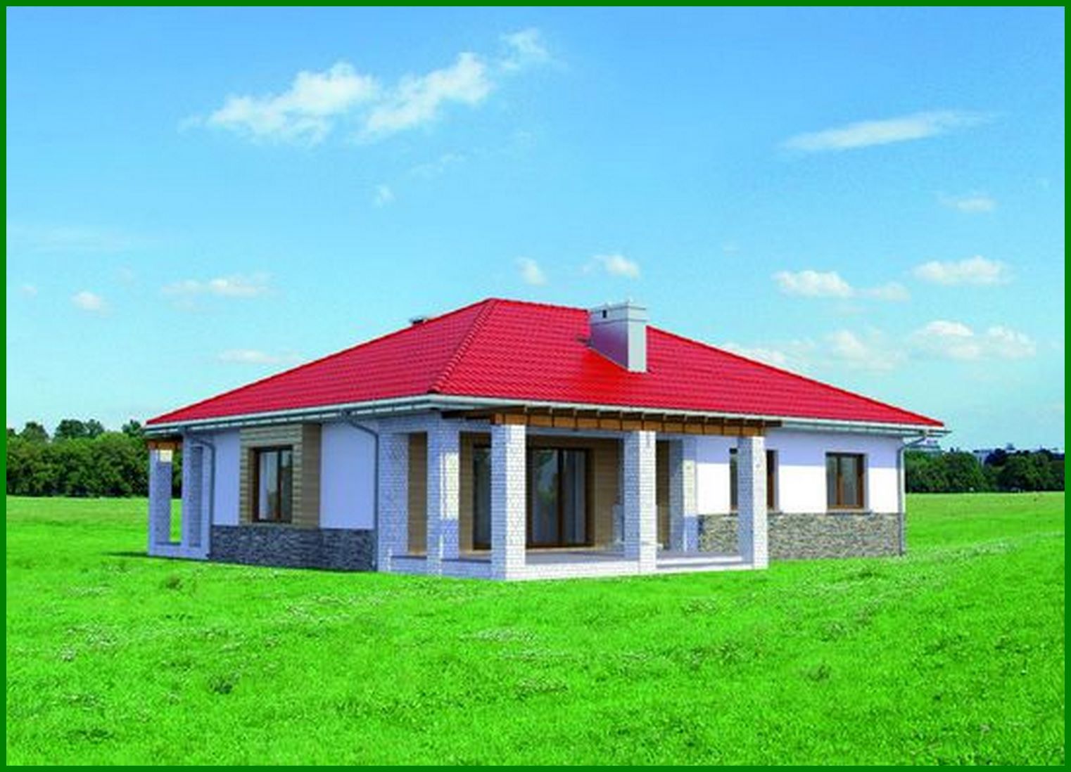 Visualization gallery - One-story nice Mediterranean-style cottage