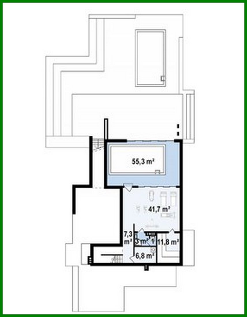 Visualization gallery - Small cottage for a sloping plot