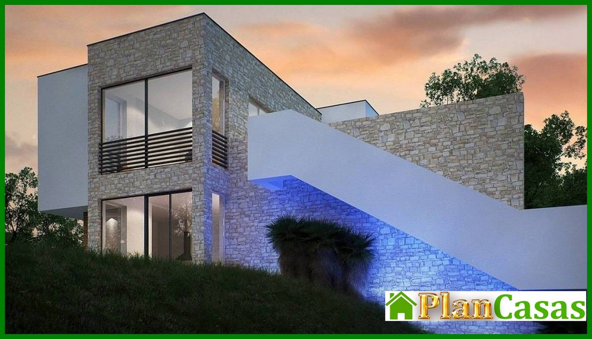 Visualization gallery - Small cottage for a sloping plot