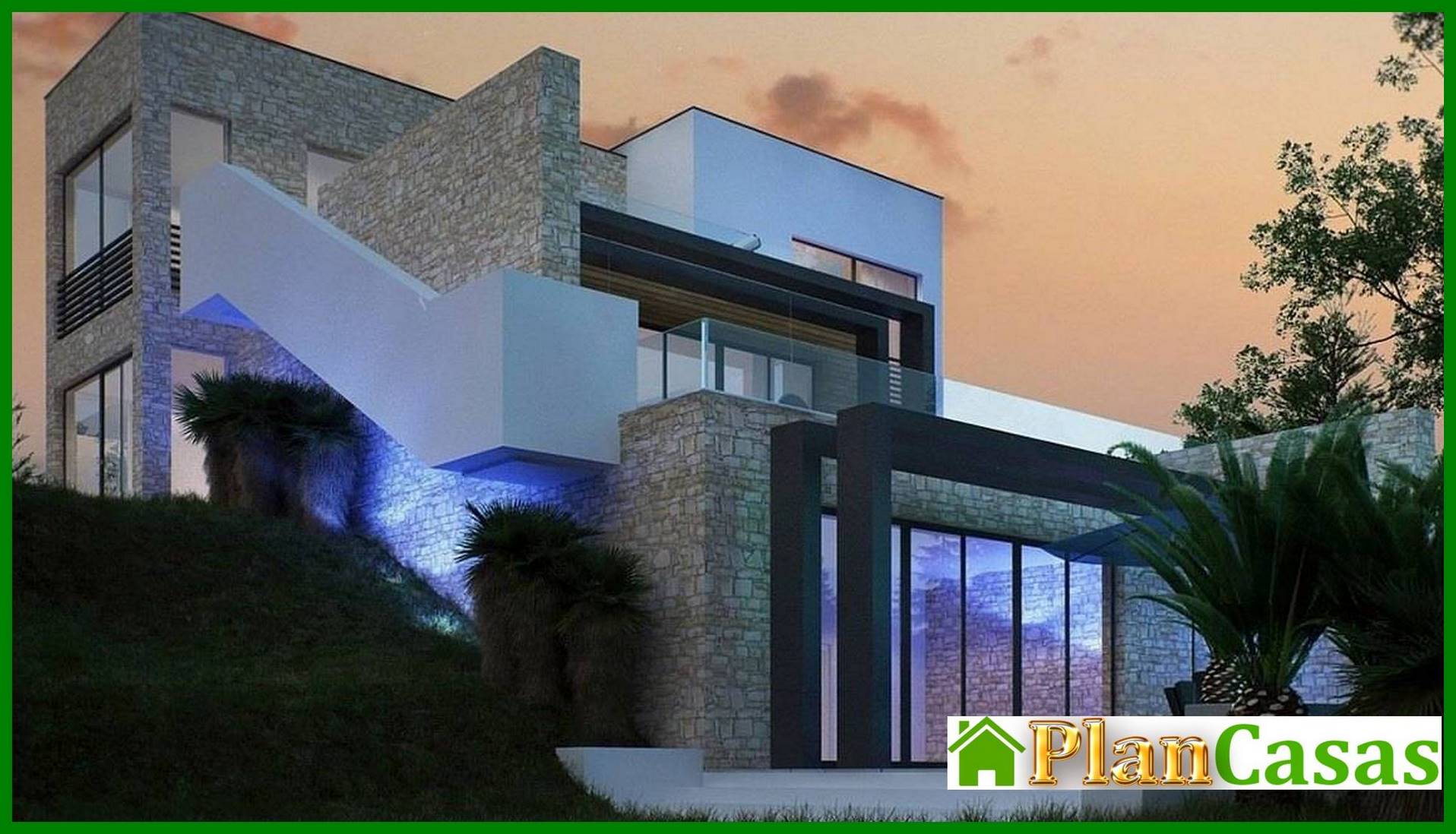 Visualization gallery - Small cottage for a sloping plot