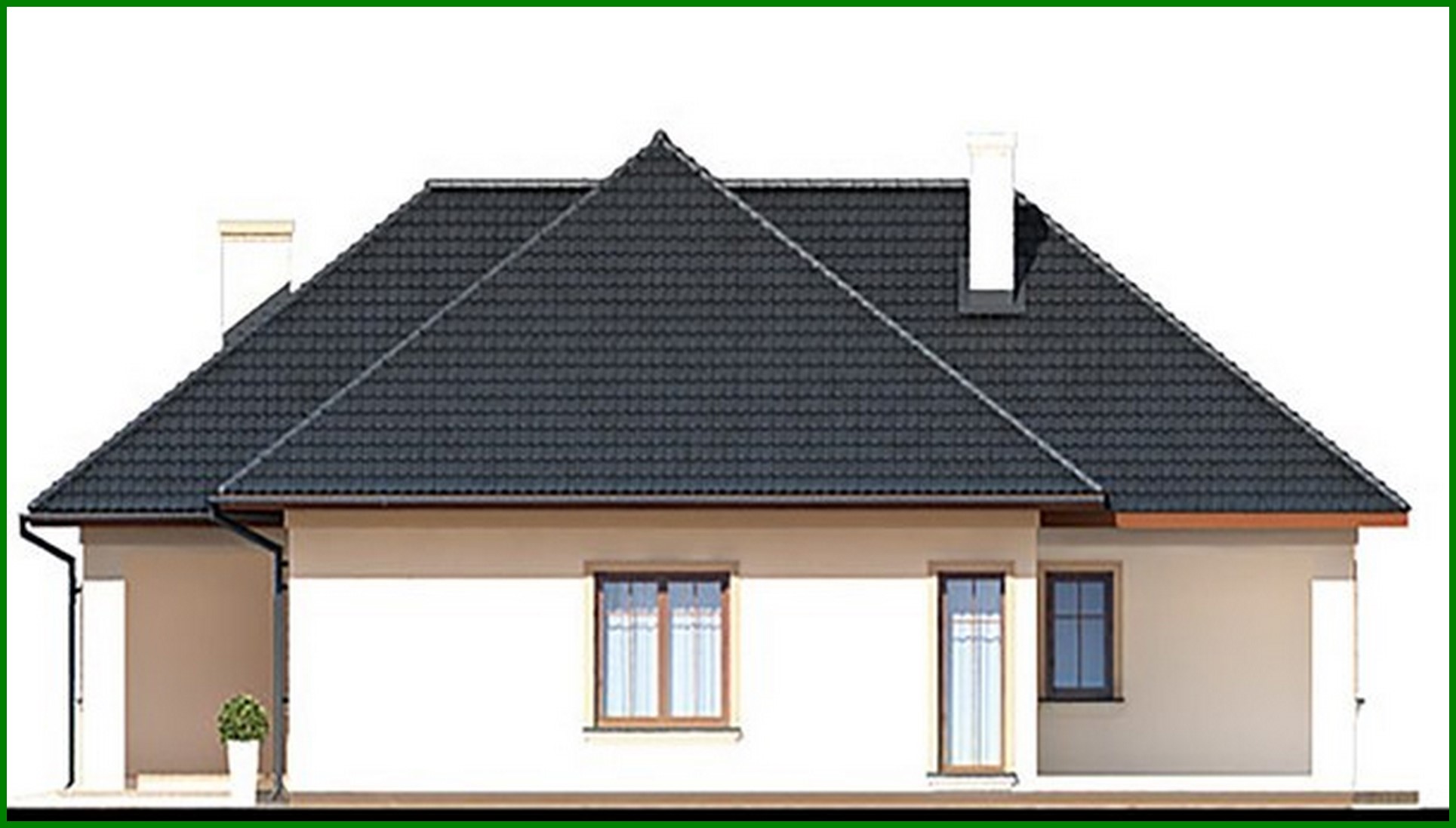 Visualization gallery - The project of a one-story residential building with a spacious seating area