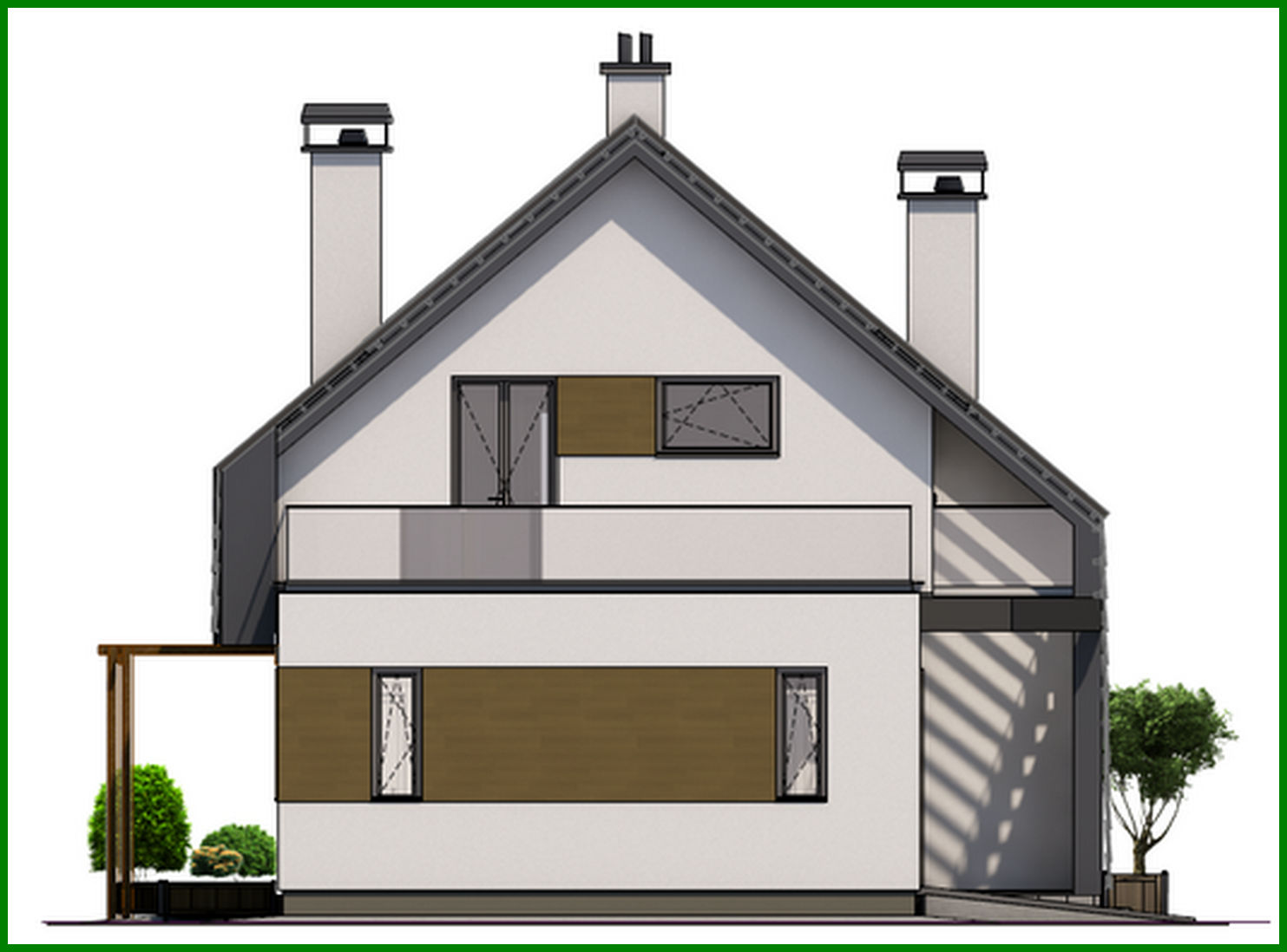 Visualization gallery - Spacious attic 4-bedroom apartment building