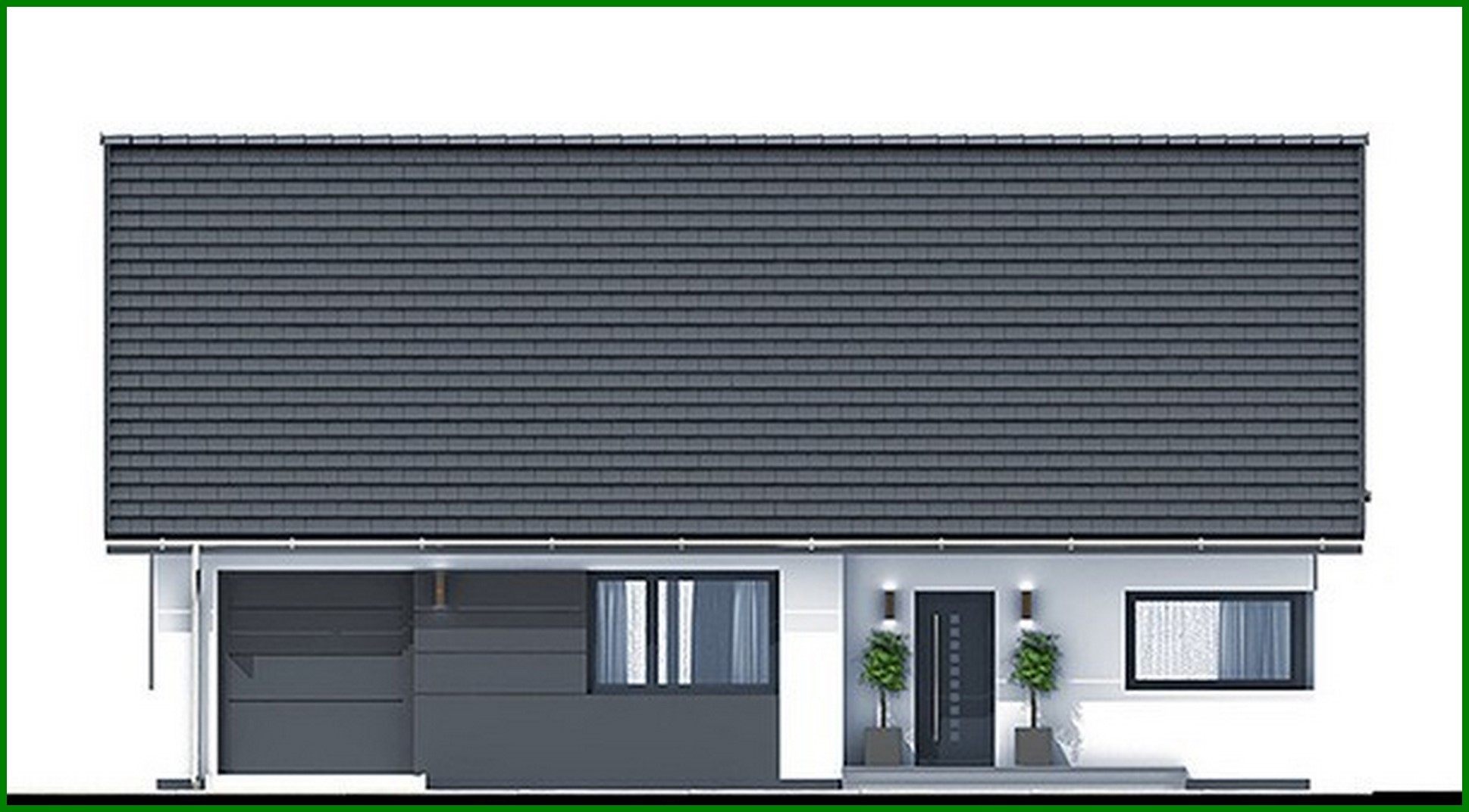 Visualization gallery - Project of a modern residential building with garage and attic