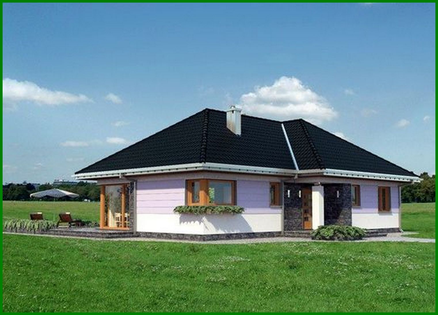 Visualization gallery - One storey T-shaped house