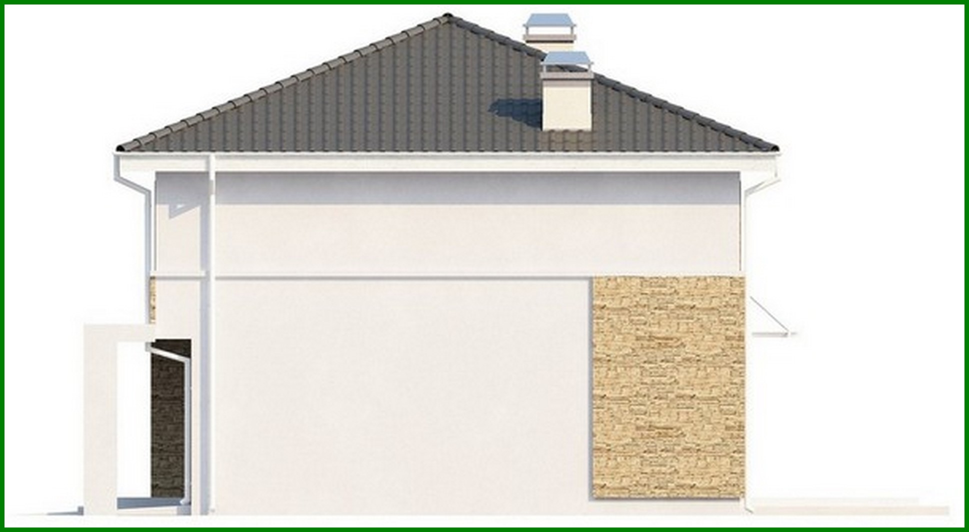 Visualization gallery - The project of a modern two-story cottage