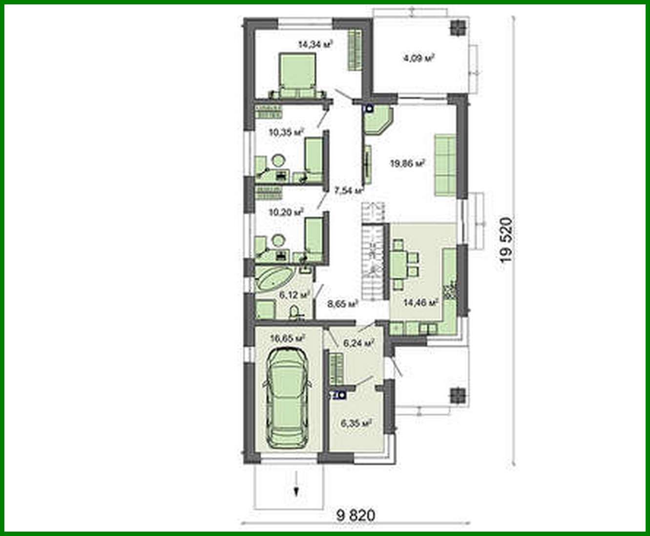 Visualization gallery - Stylish two-story country house with a garage