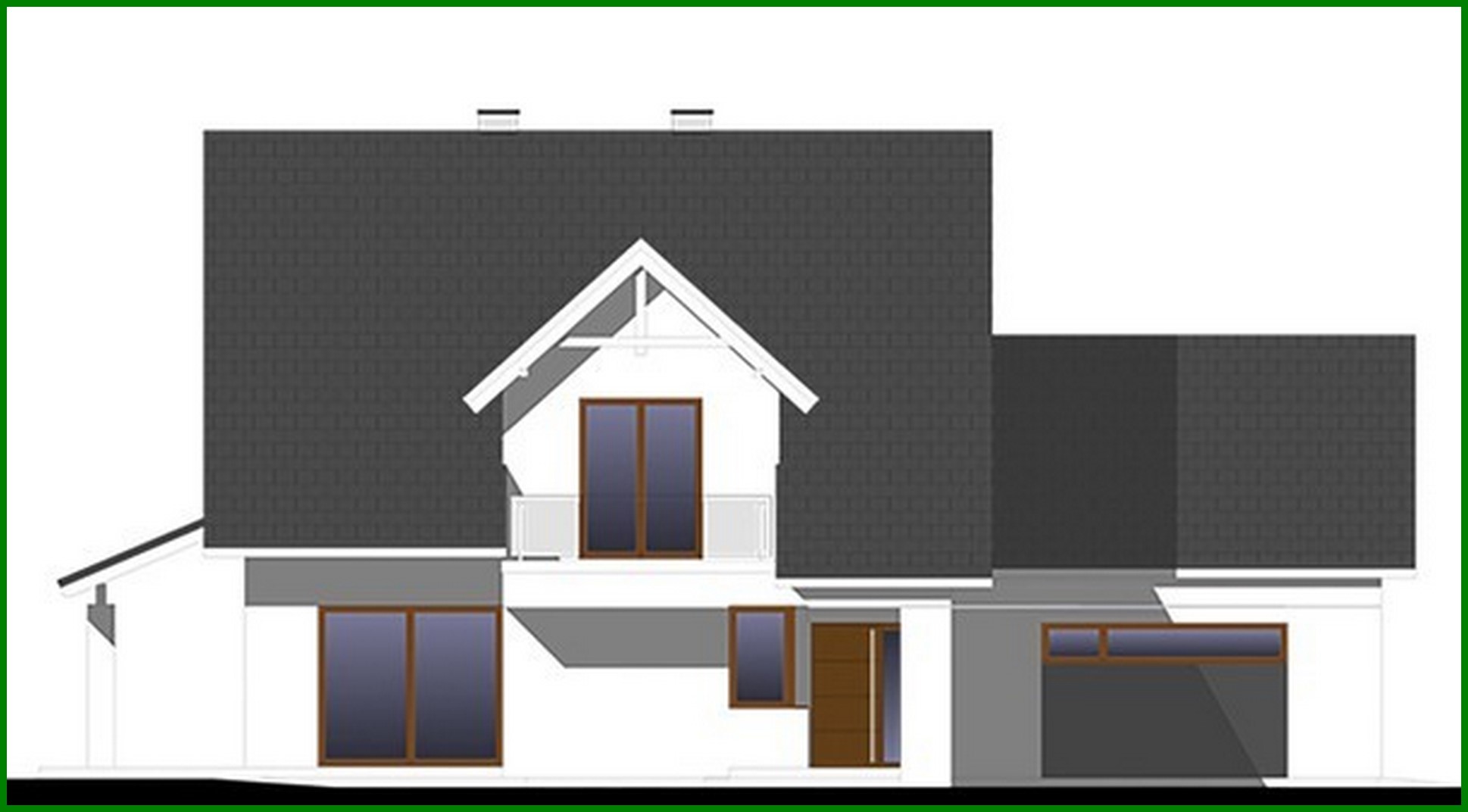 Visualization gallery - Beautiful two-story house with a garage for two cars