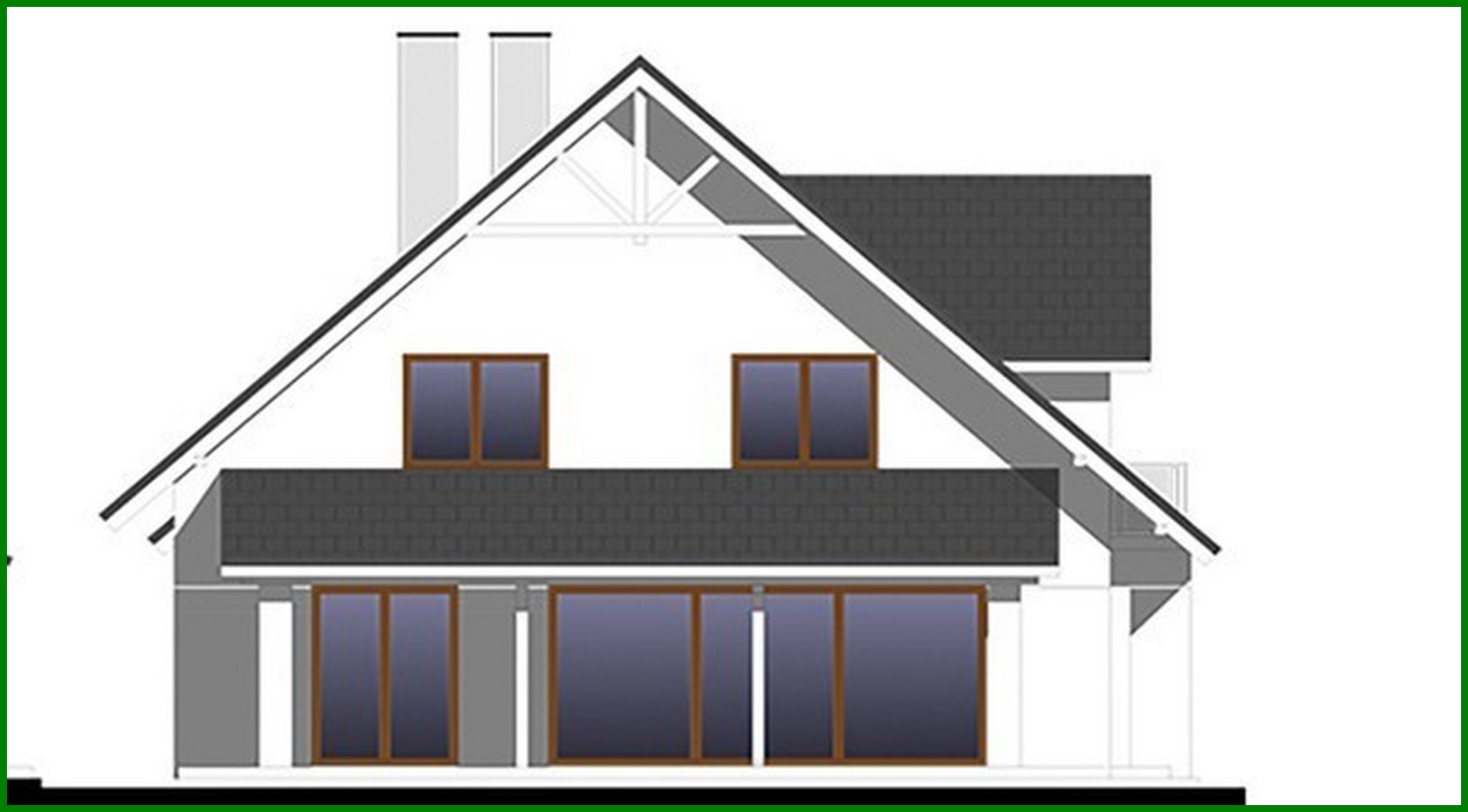 Visualization gallery - Beautiful two-story house with a garage for two cars