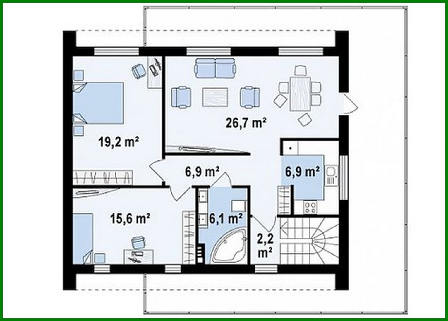 Visualization gallery - Two-story house with a spacious terrace