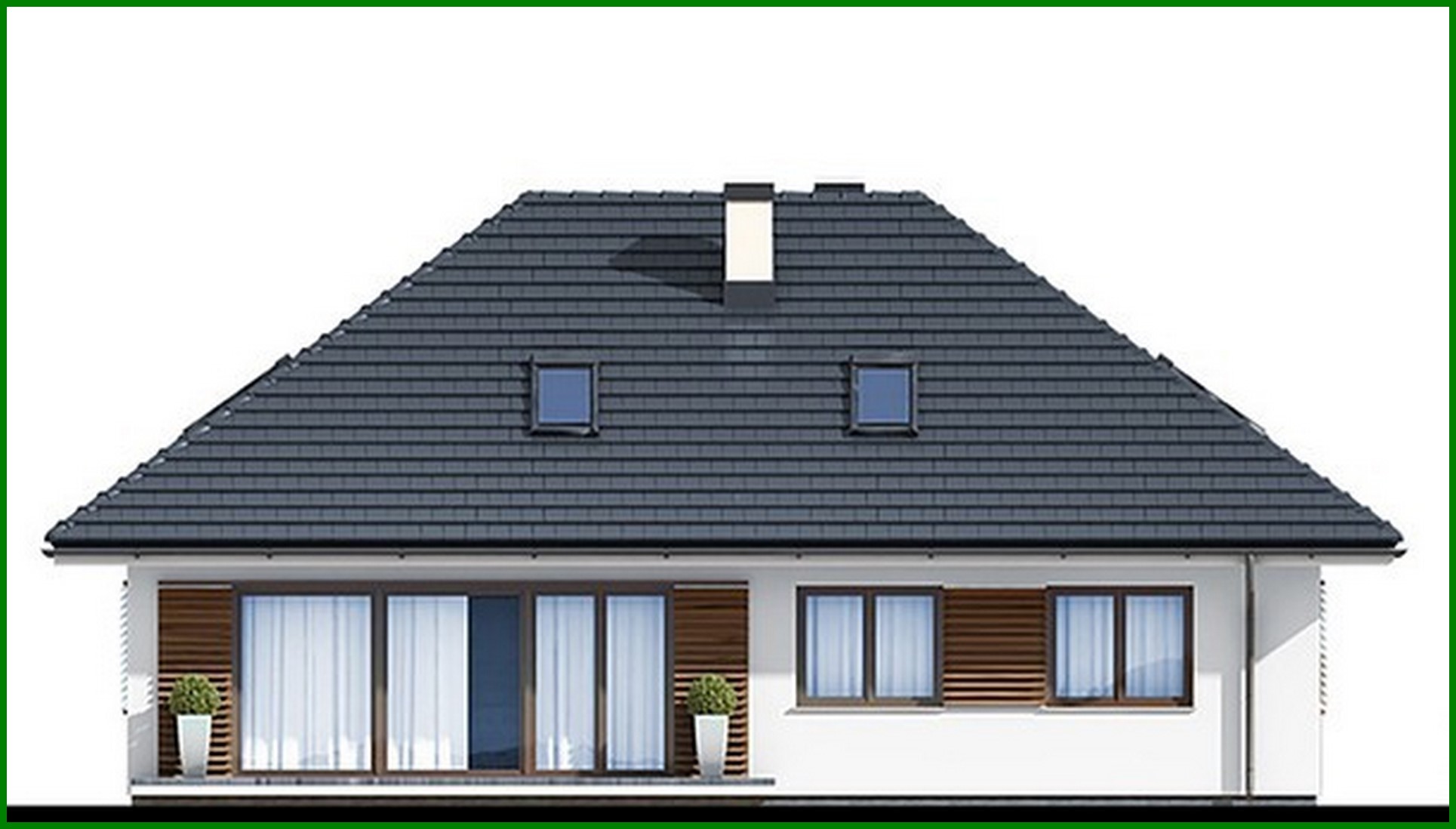 Visualization gallery - Beautiful house building with a spacious living room