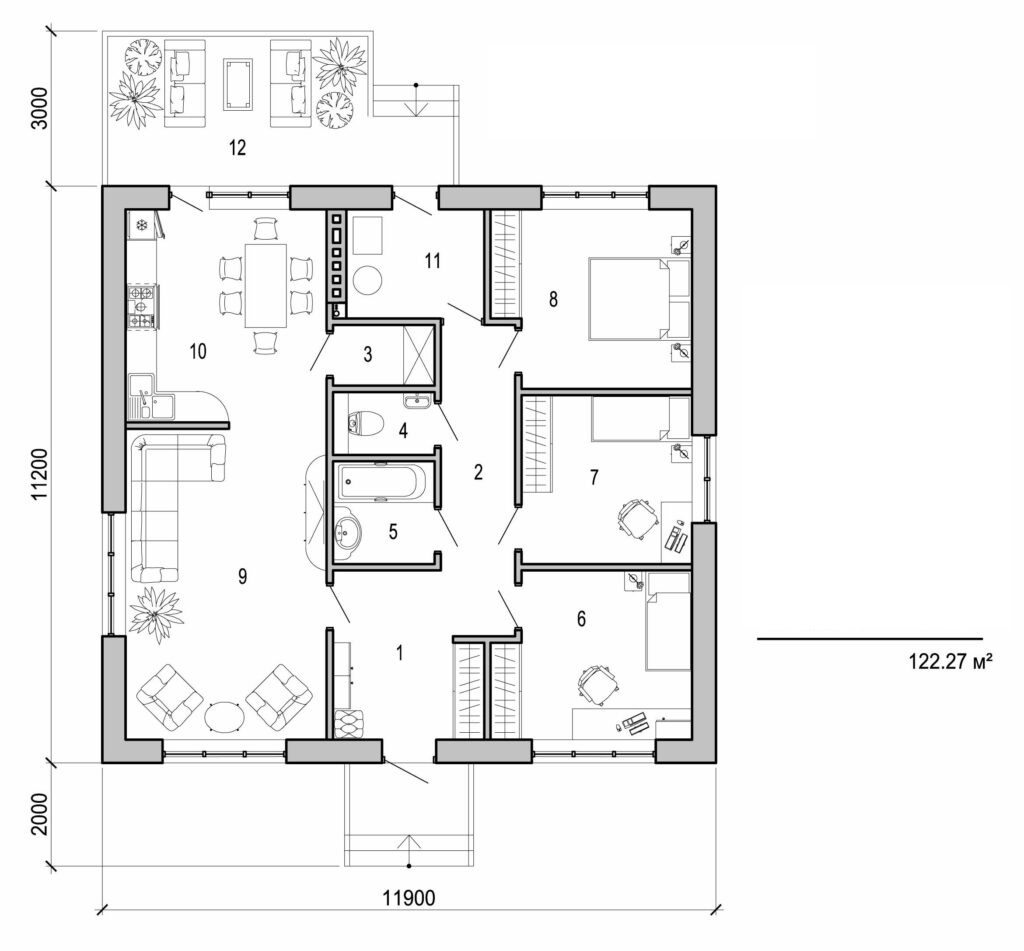 Visualization gallery - One storey house