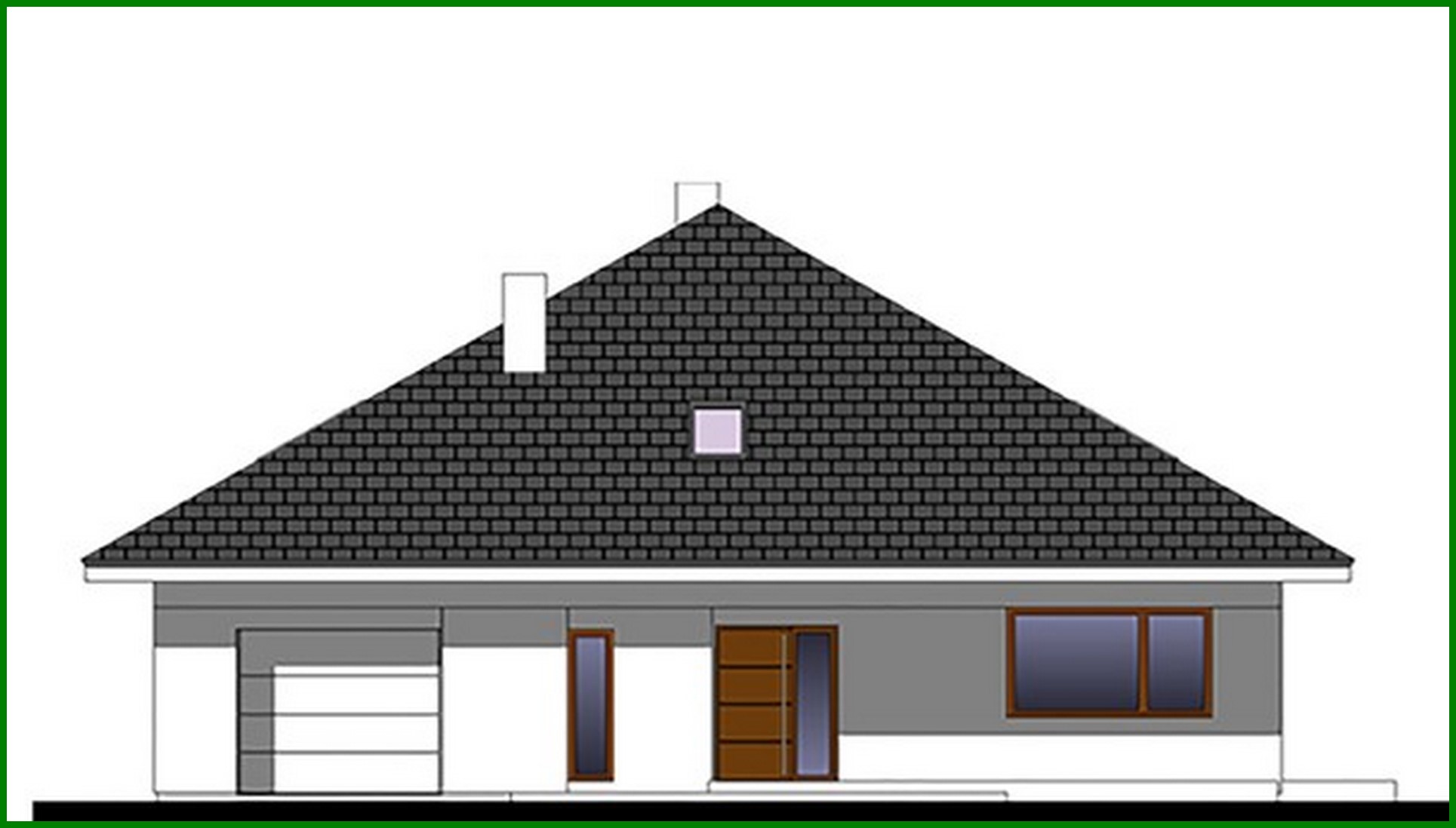 Visualization gallery - Attractive one-story country house with a garage