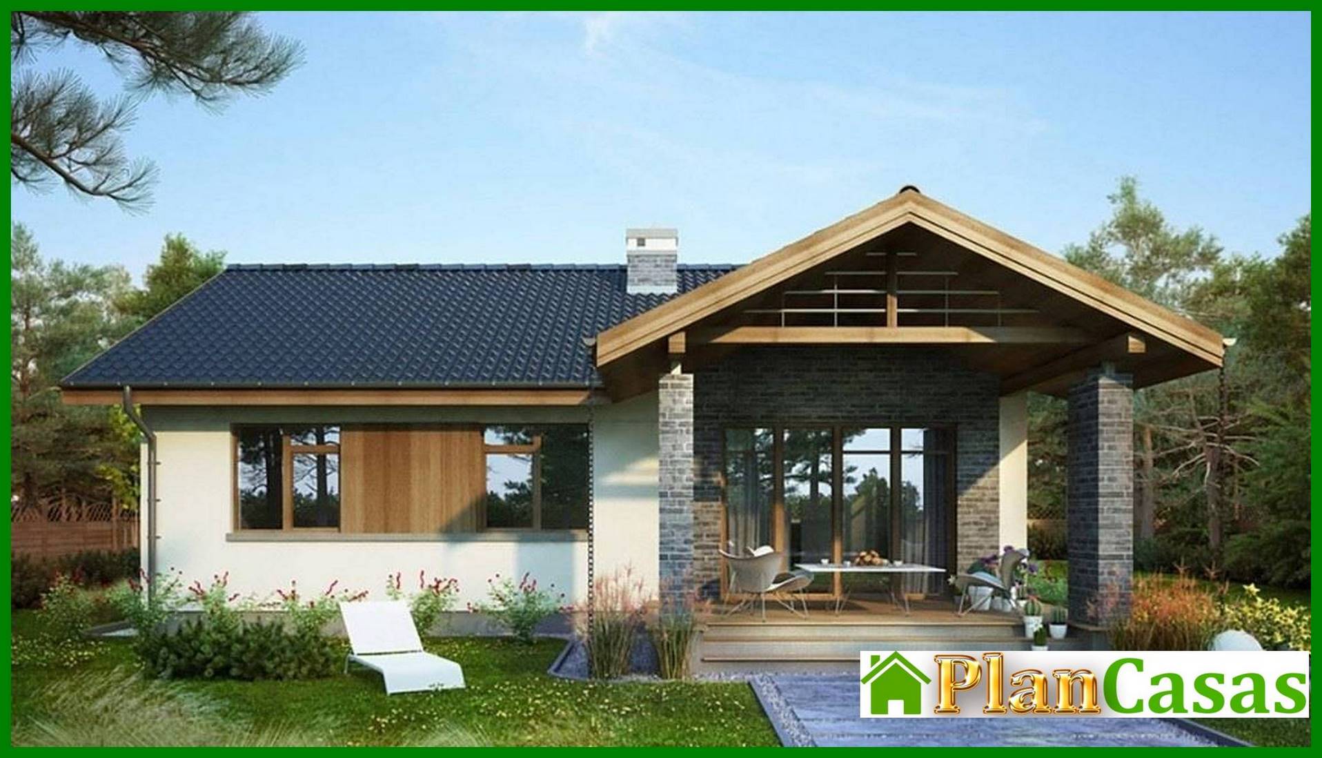 One-Floor Three-Bedroom Country House house plan