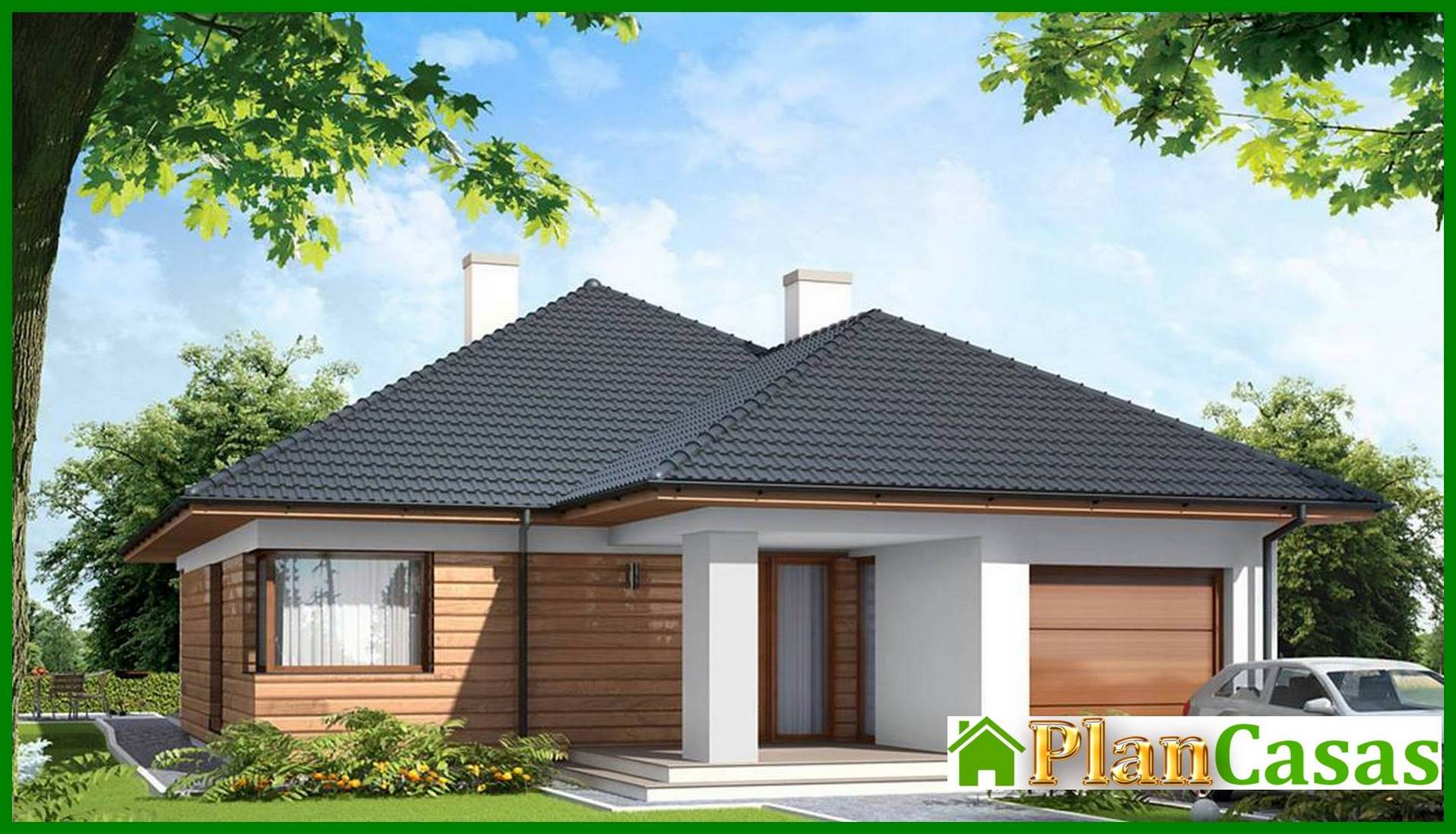 Beautiful house for a suburban residential area of 60 squares house plan