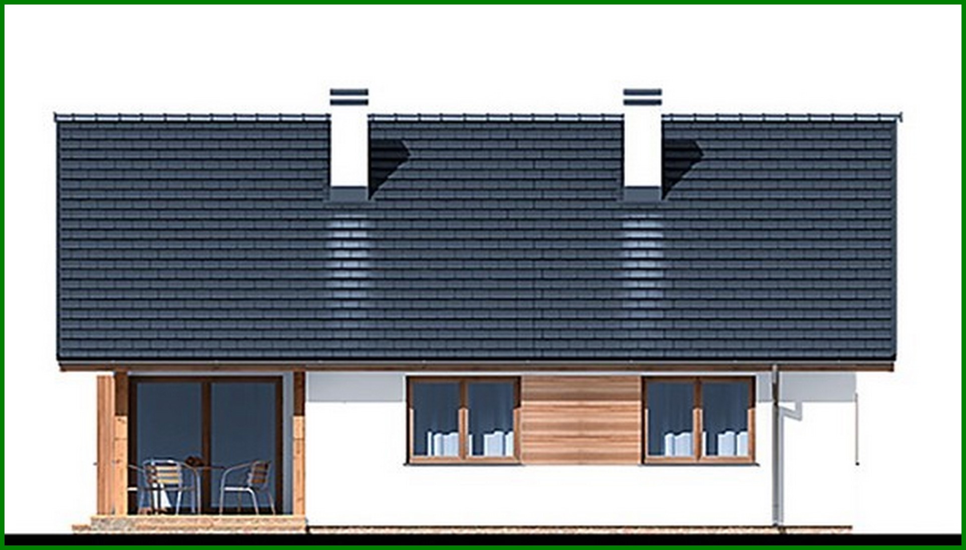 Visualization gallery - Modern house with an attic and a garage