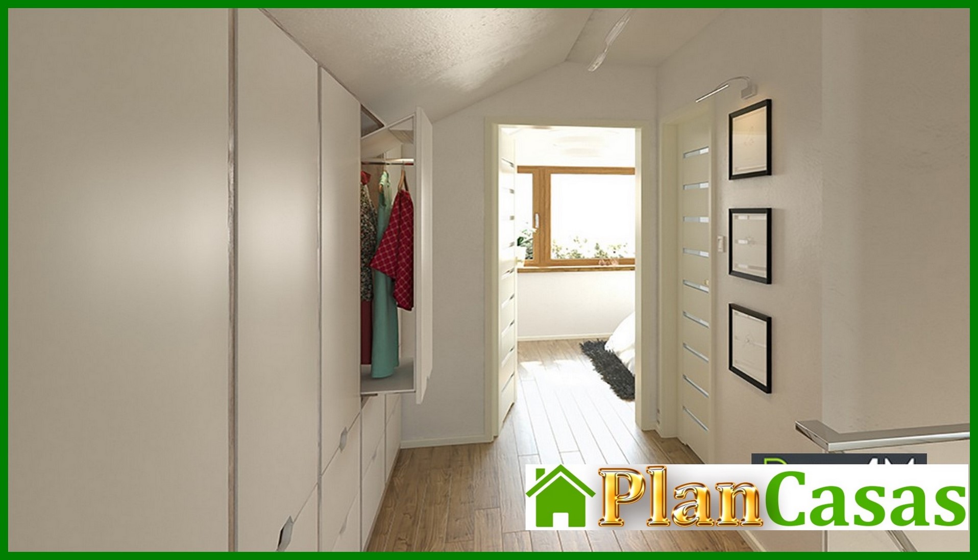 Visualization gallery - Modern house with an attic and a garage