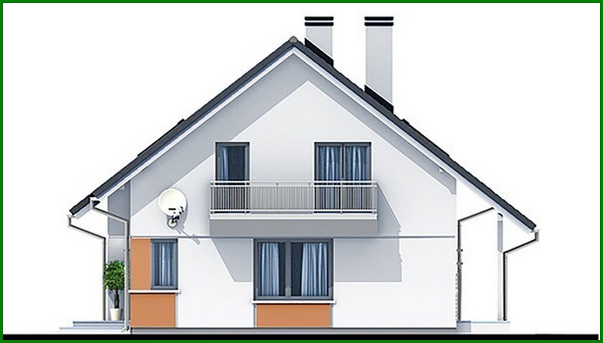 Visualization gallery - Residential building with attic and garage