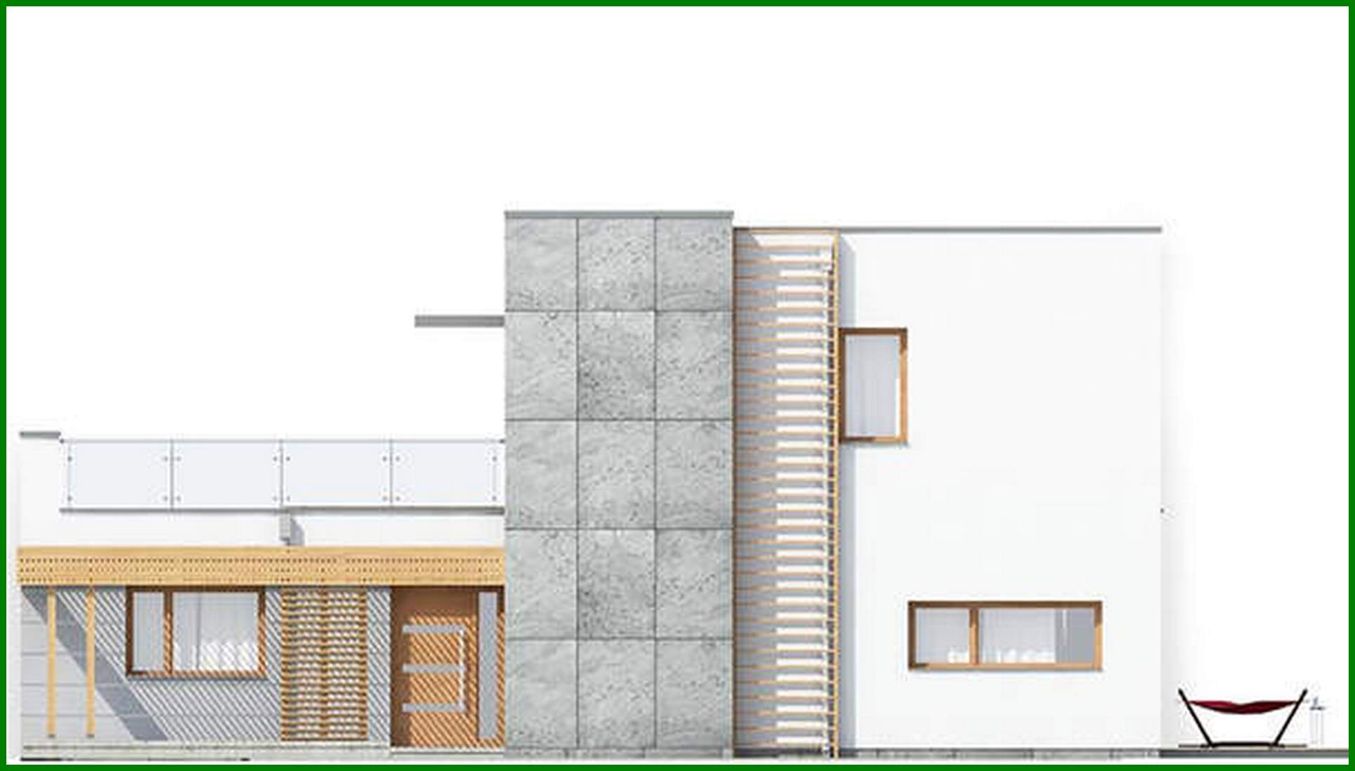 Visualization gallery - The project of a magnificent house with a luxury garage and balcony