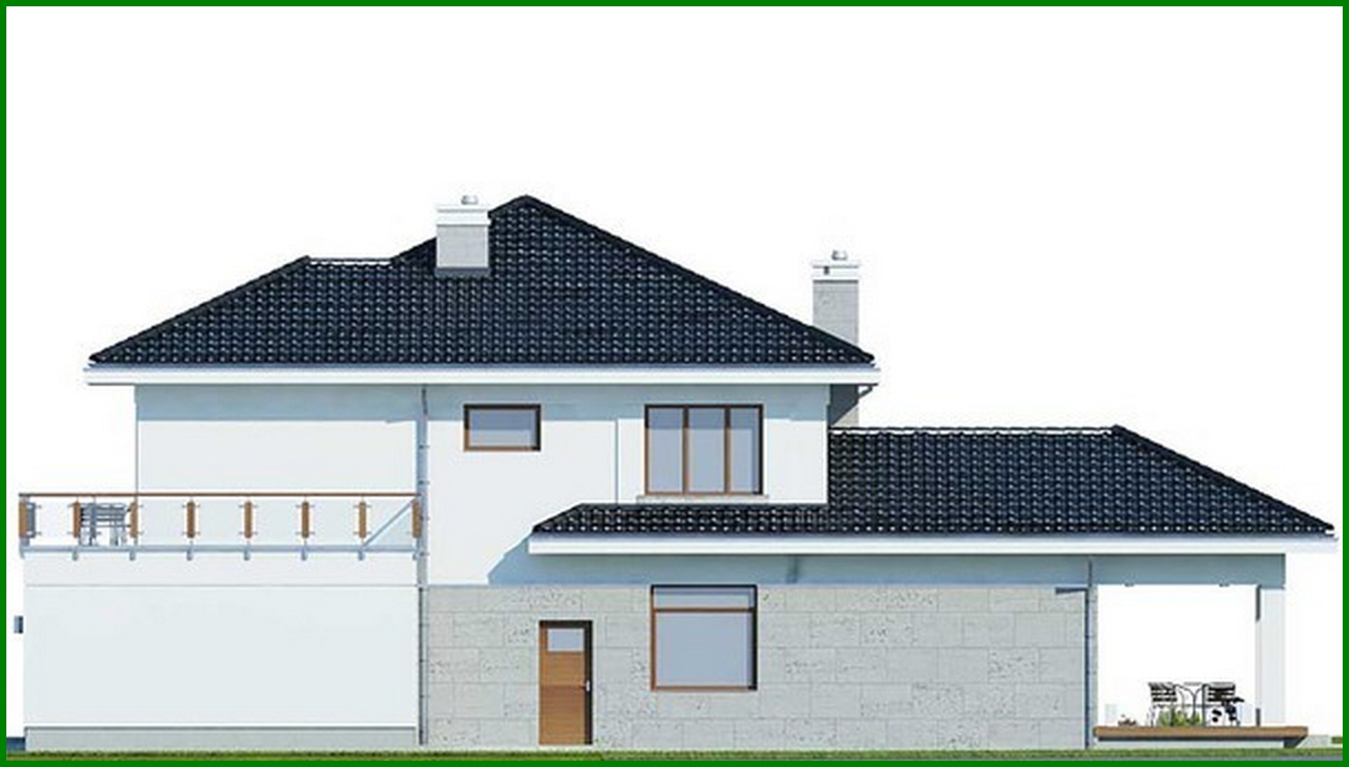 Visualization gallery - Beautiful house with a large terrace