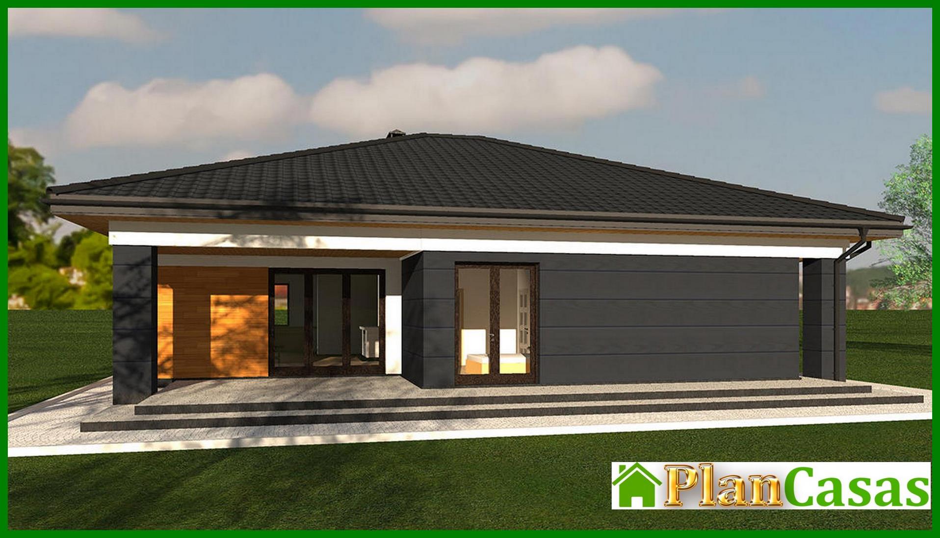 Visualization gallery - Project of a one-story residential building with a large terrace