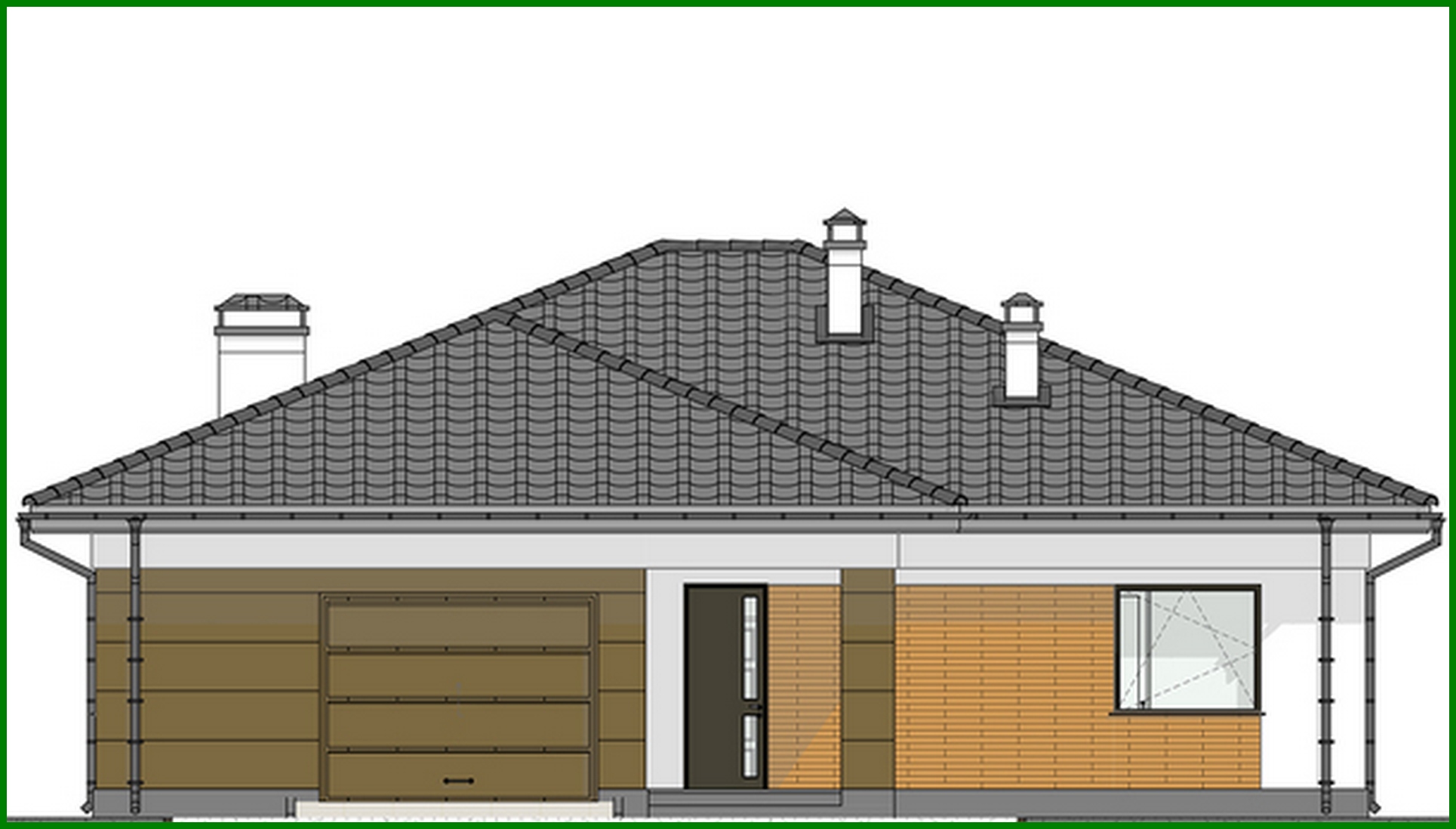 Visualization gallery - Project of a one-story residential building with a large terrace