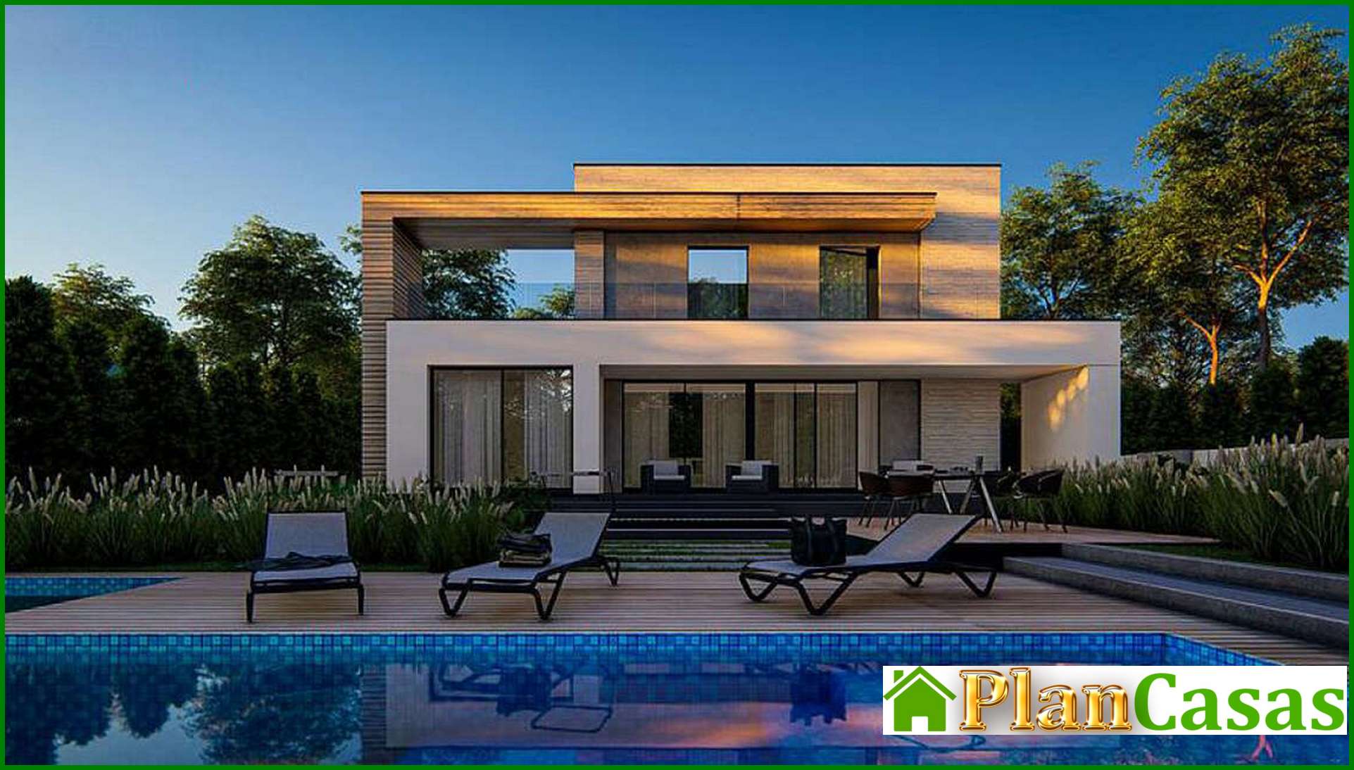 The project of a modern house of the original layout in the style of minimalism with a total area of 224 square meters.  house plan